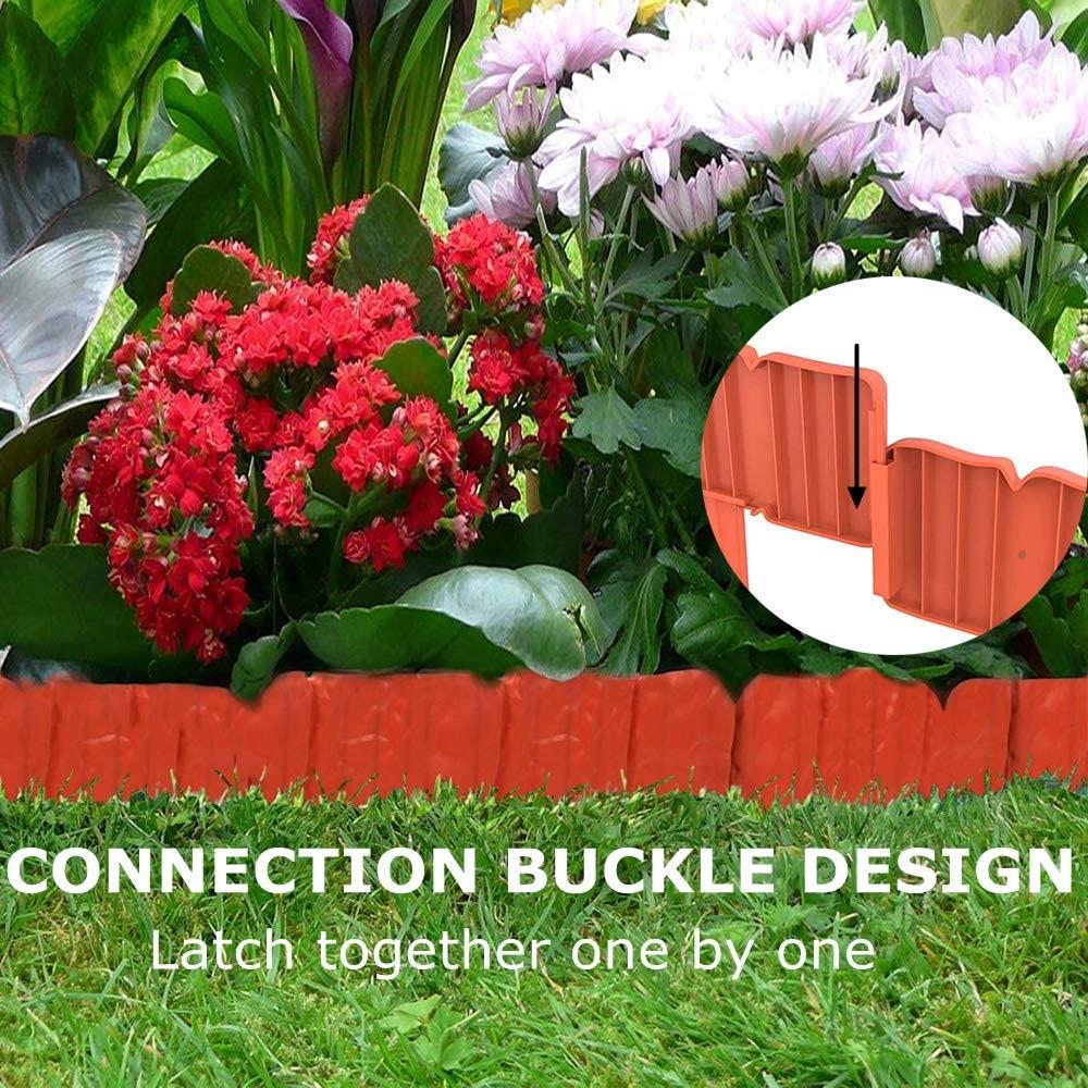 GARDEN BORDER LAWN EDGING FLEXIBLE PLASTIC FLOWER BED HAMMER IN PATH EDGE FENCE - Picture 16 of 86