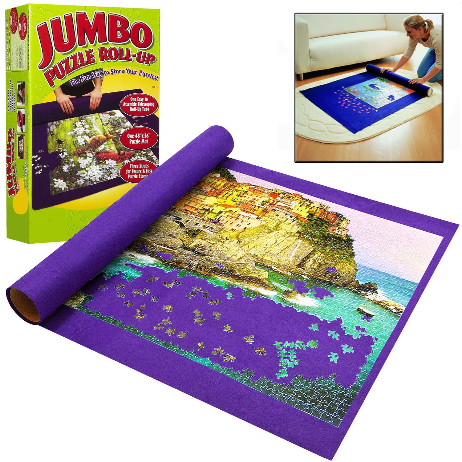 GIANT PUZZLE ROLLUP MAT JIGSAW JUMBO LARGE 3000 PIECES FUN GAME EASY