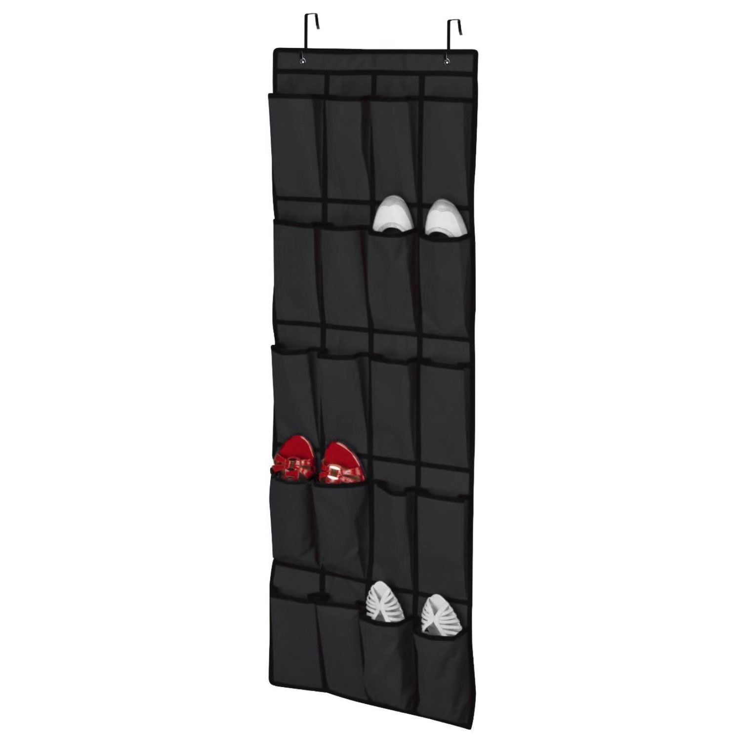 20 Pocket Hanging Over Door Shoe Organiser Storage Rack Tidy Space