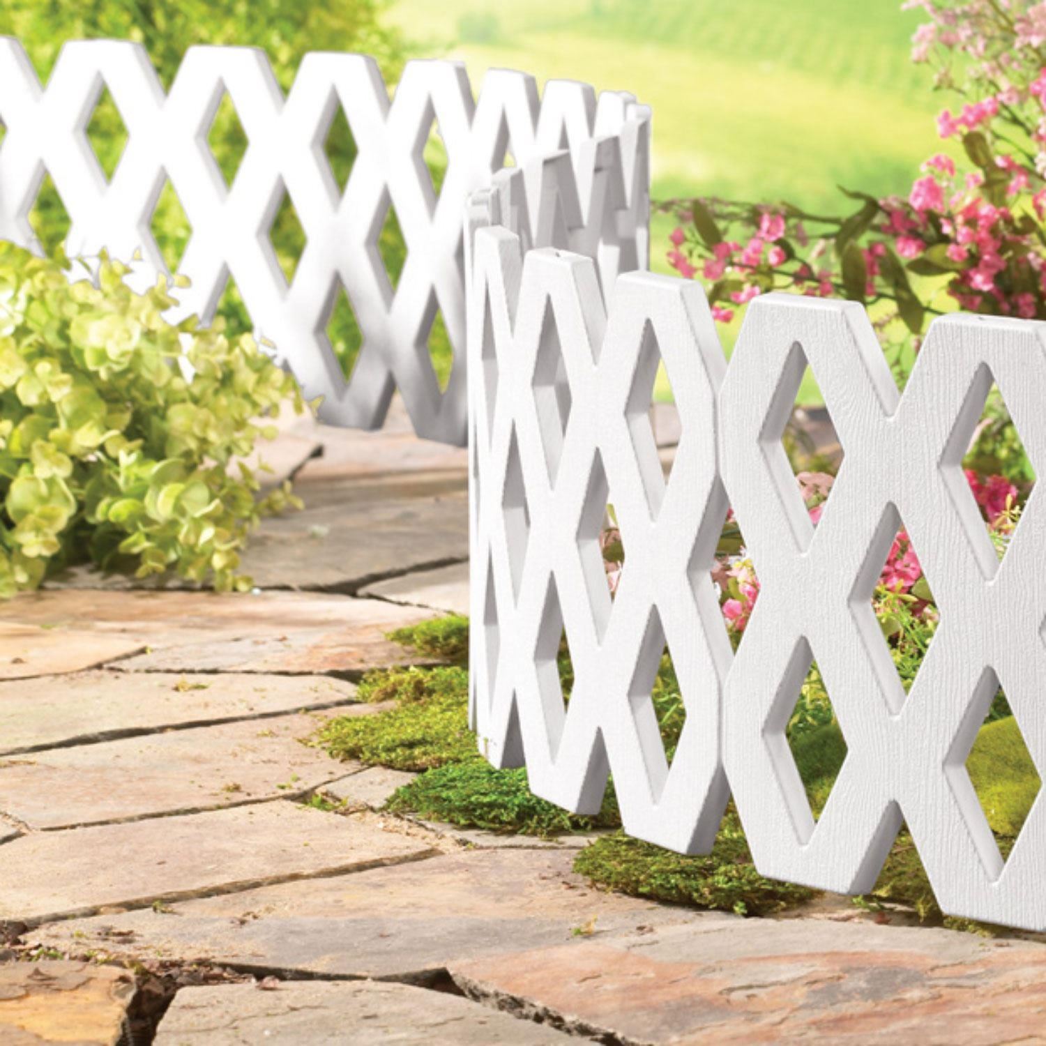 8 x Flexible Garden Lattice Lawn Grass Edging Border Panel Wall Fence