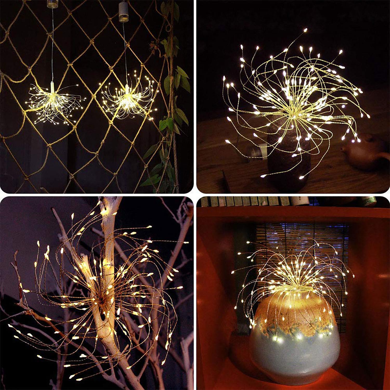 LED BATTERY OPERATED FIREWORK FAIRY LIGHTS STRING REMOTE CONTROL