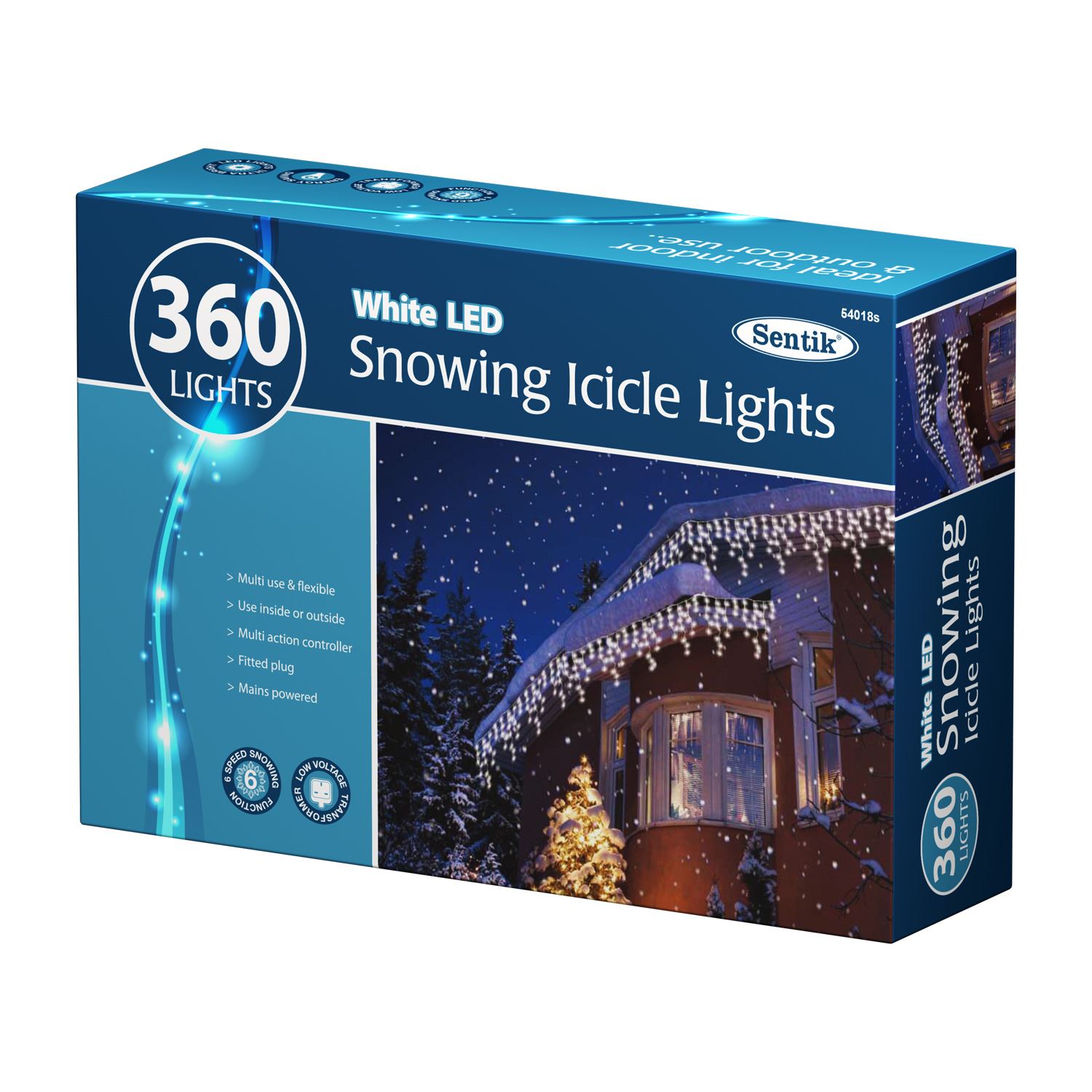 Christmas Led White Snowing Icicle Bright Party Wedding Xmas Outdoor