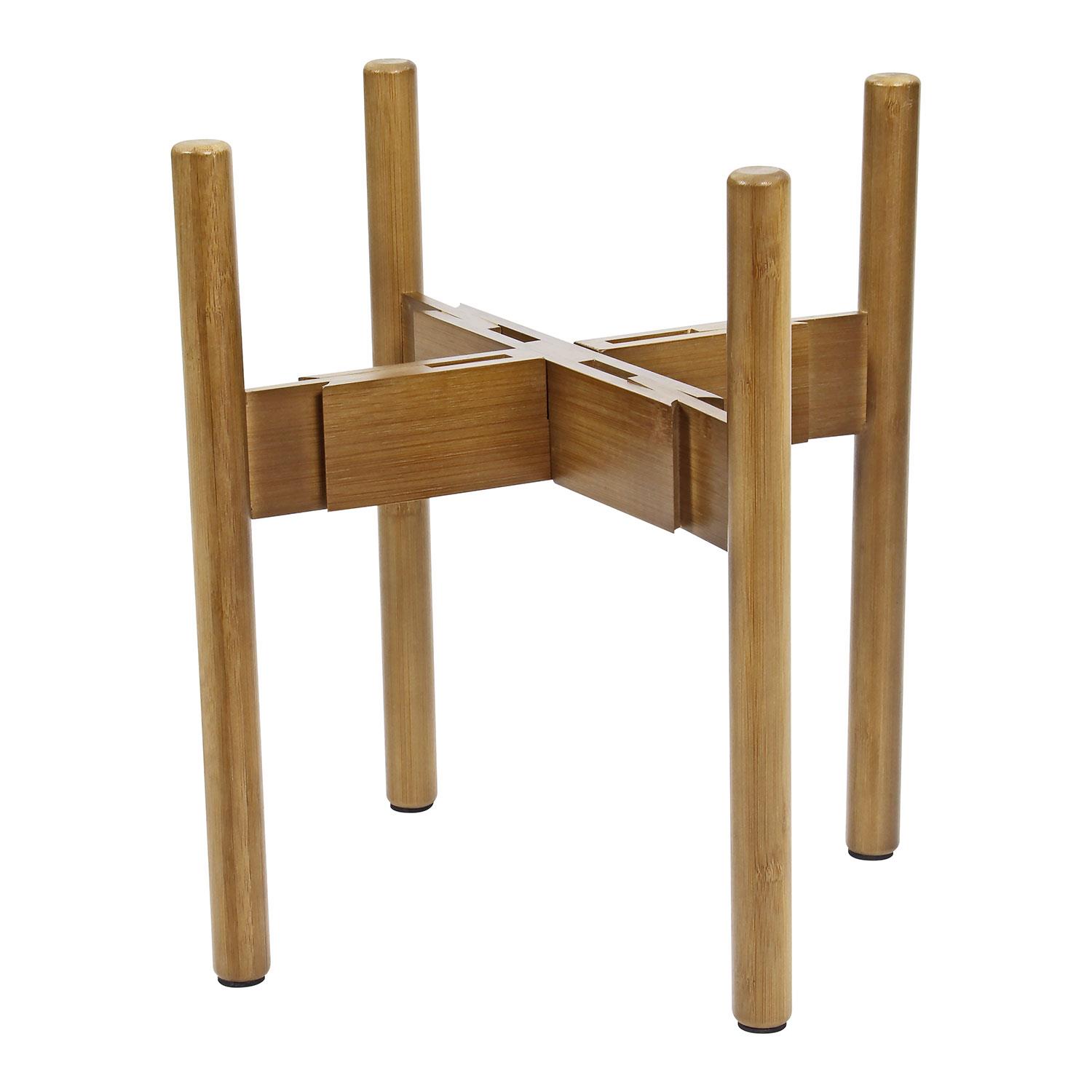 Adjustable Bamboo Wooden Plant Stand Plant & Flower Pot Base Holder