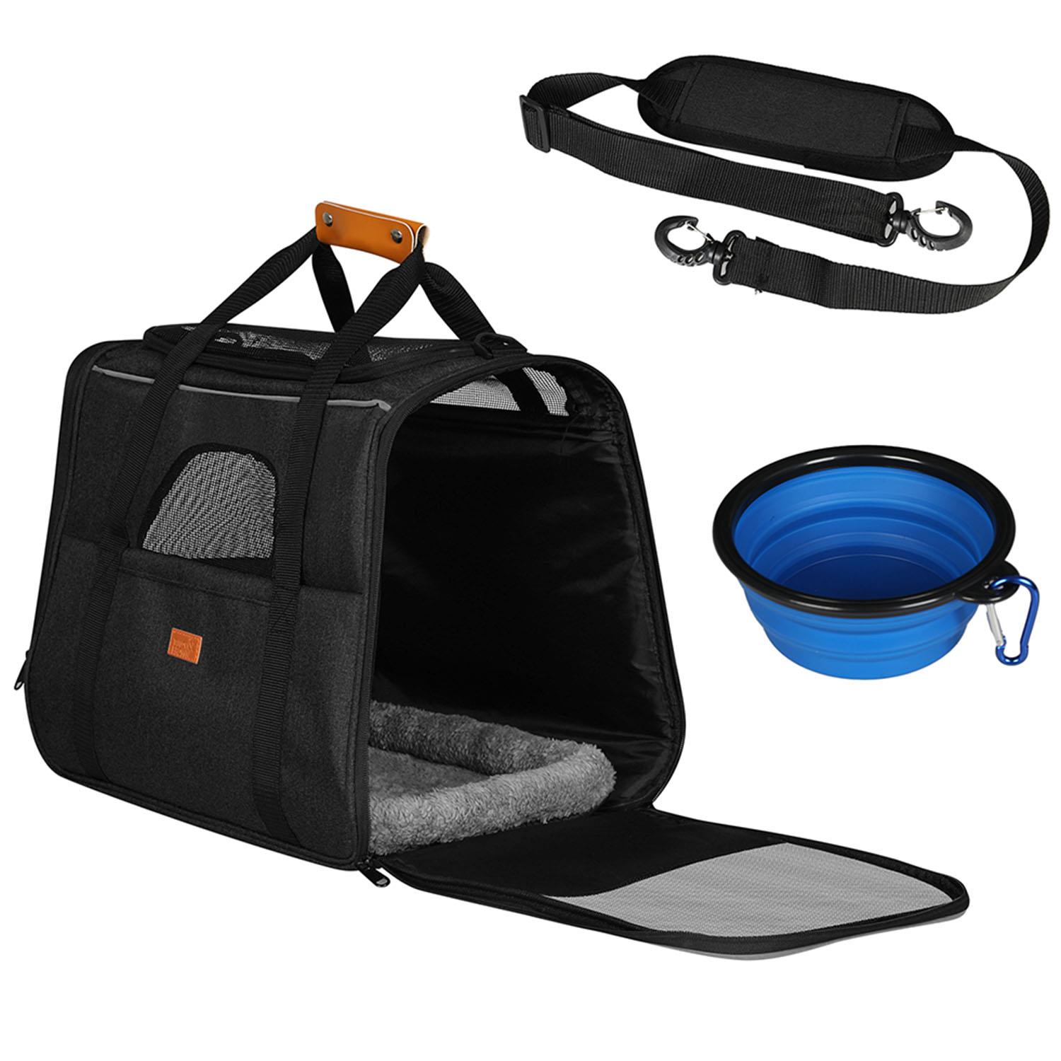 Large Pet Carrier Bag Portable Soft Fabric Mesh Folding Dog Cat Puppy Travel New - Picture 10 of 17