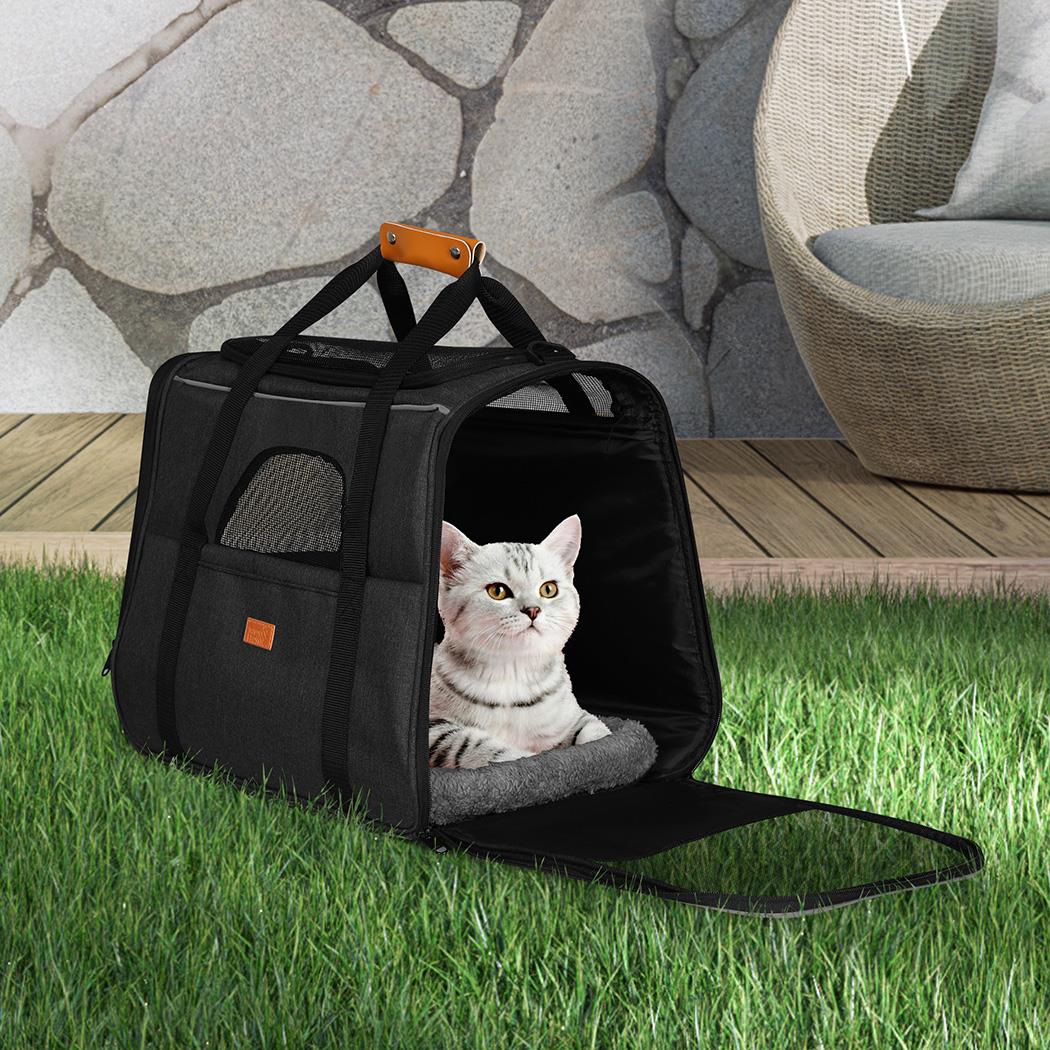 Large Pet Carrier Bag Portable Soft Fabric Mesh Folding Dog Cat Puppy Travel New - Picture 12 of 17