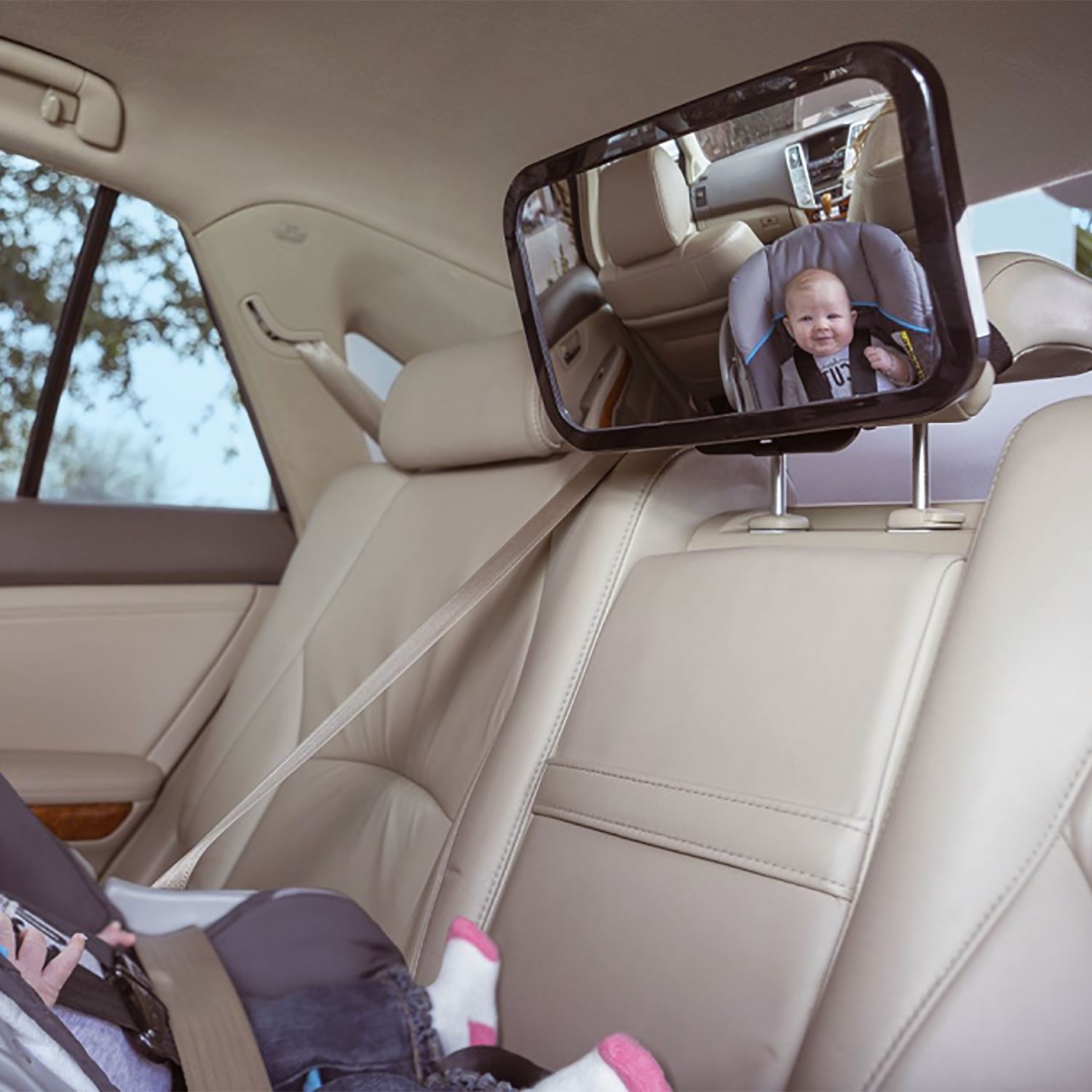 Large Wide Easy View Rear Baby Child Back Seat Car Safety Mirror