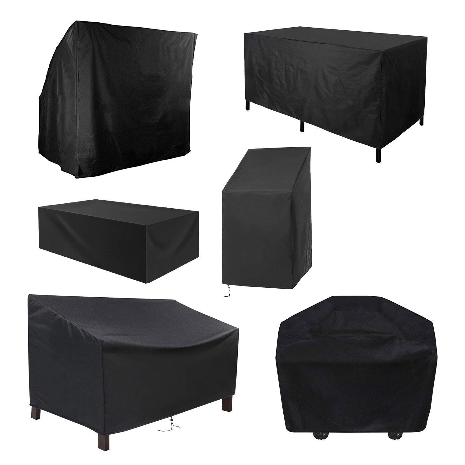 Duck Covers Soteria Waterproof Patio Table Cover - 127 Inch Rectangular/Oval Table With 6 Chairs Protection
