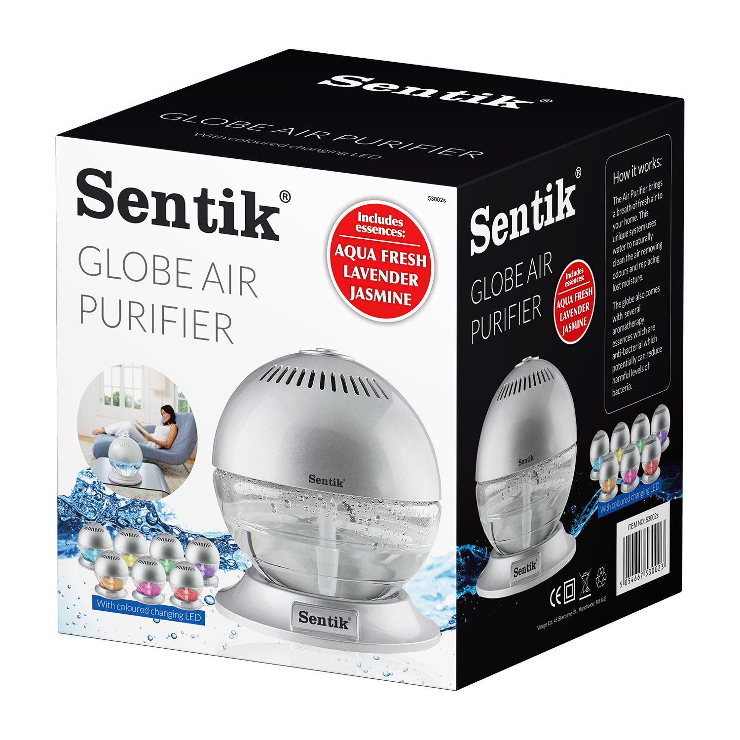 Globe Fresh Air Revitalizer Purifier Ioniser Humidifier Diffuser Colour Changing eBay