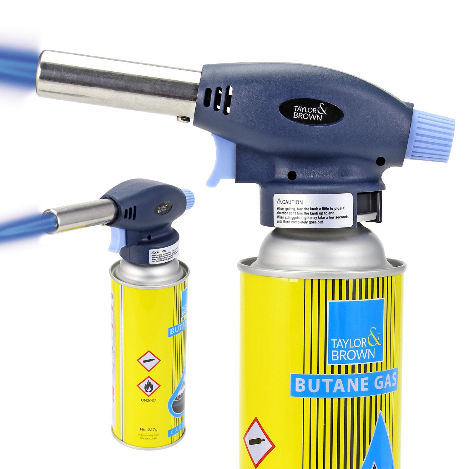 Butane Gas Blow Torch Burner Flamethrower Camping Welding BBQ Tool Auto Ignition - Produktbild 1