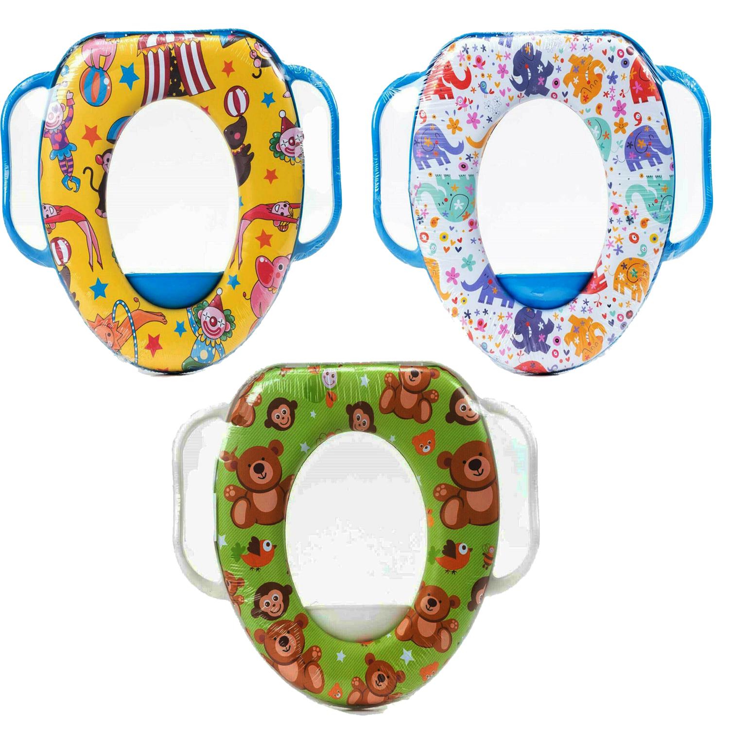 Baby Soft Padded Potty Training Toilet Seat With Handles Toddler Kids Child Safe