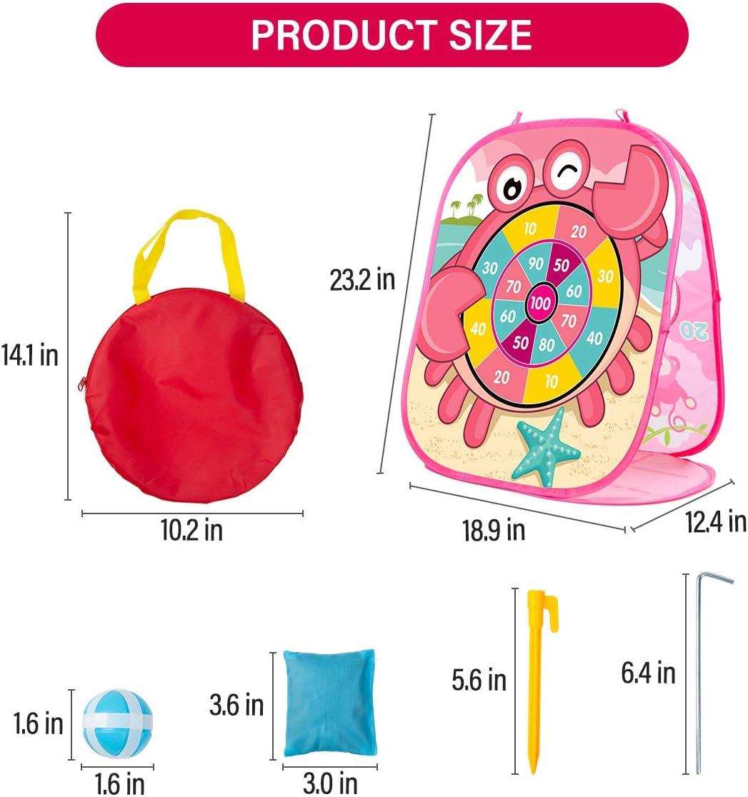 Toss Game with Bean Bags Banner Fun Outdoor Party Garden Game Sets Gift for Kids