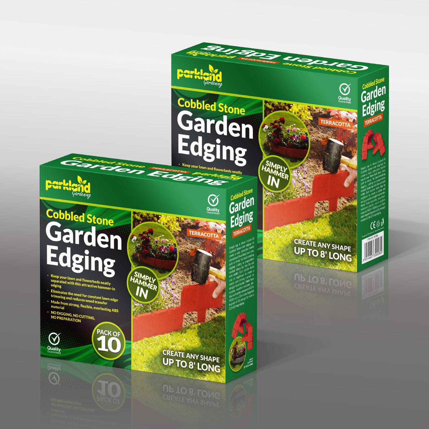 GARDEN BORDER LAWN EDGING FLEXIBLE PLASTIC FLOWER BED HAMMER IN PATH EDGE FENCE - Picture 20 of 86