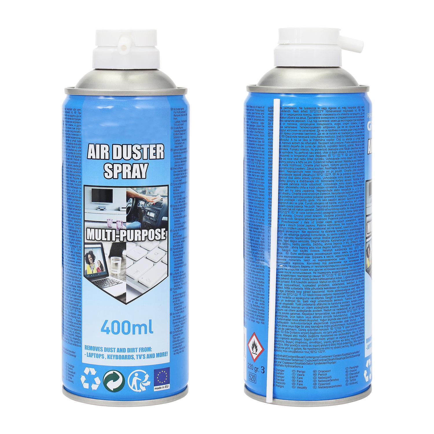 400ml Compressed Air Can Duster Spray Multi Purpose Cleaner Laptop Printer Pc
