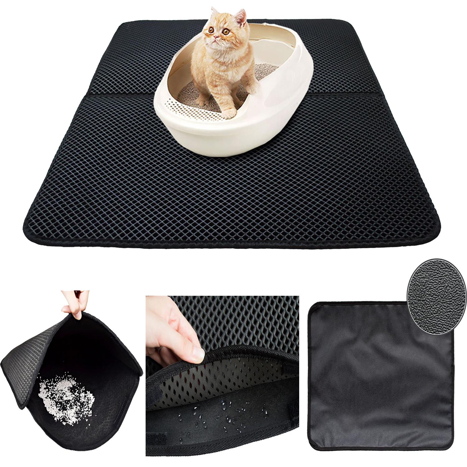 CAT LITTER CATCHER TRAY MAT EVA TWO LAYERS KITTEN SCATTER CONTROL PAW CLEANING 5054667160350 eBay