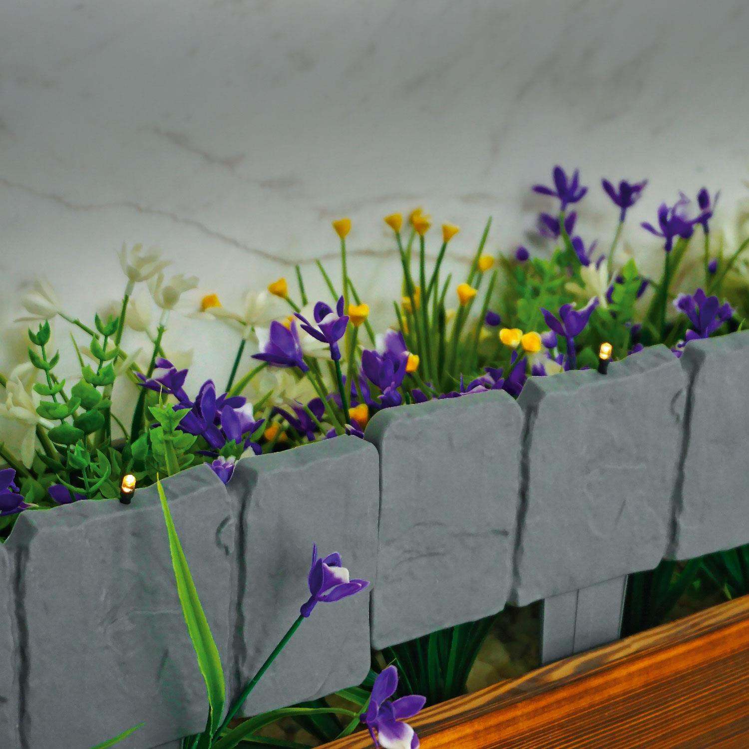 GARDEN BORDER LAWN EDGING FLEXIBLE PLASTIC FLOWER BED HAMMER IN PATH EDGE FENCE - Picture 64 of 86