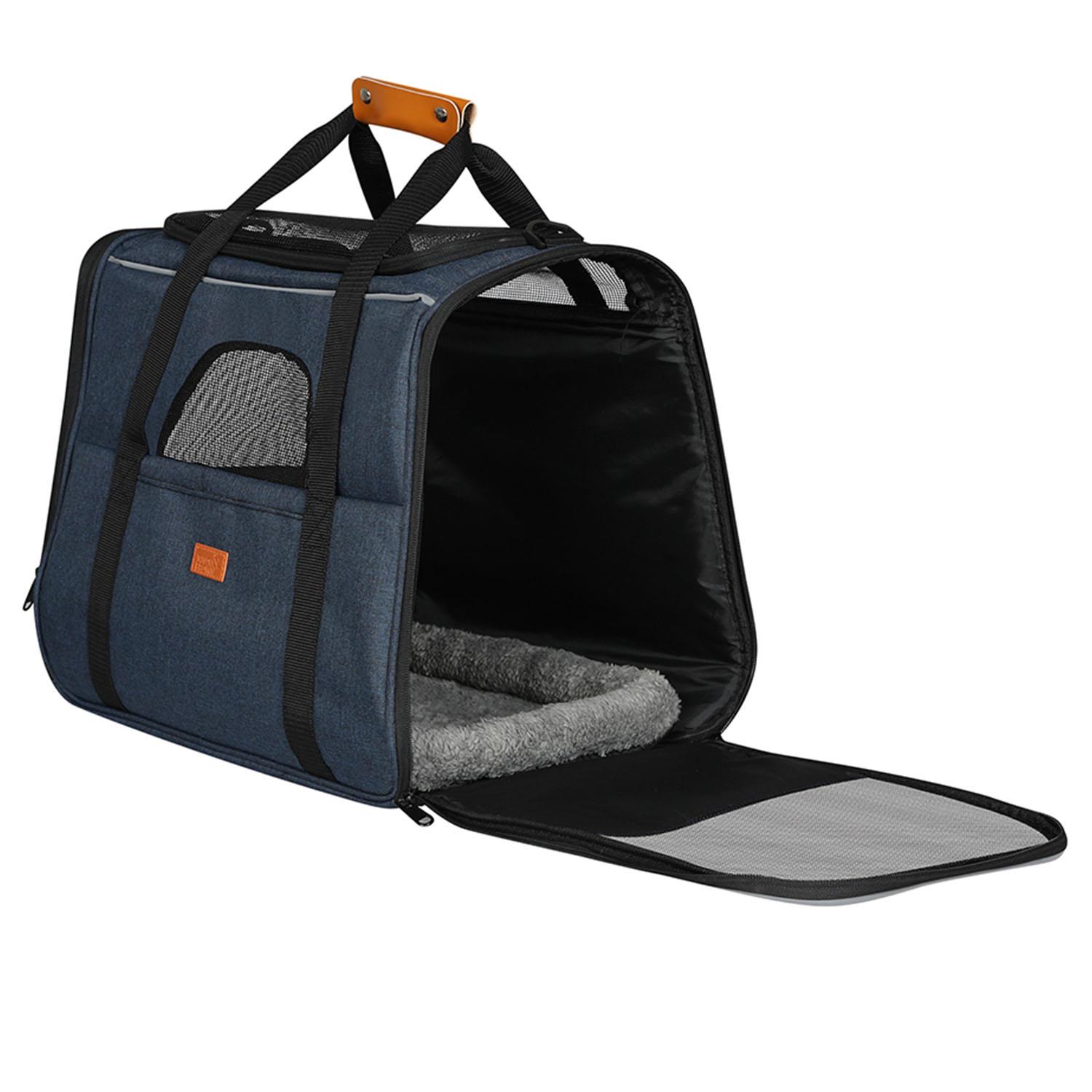 Large Pet Carrier Bag Portable Soft Fabric Mesh Folding Dog Cat Puppy Travel New - Picture 6 of 17