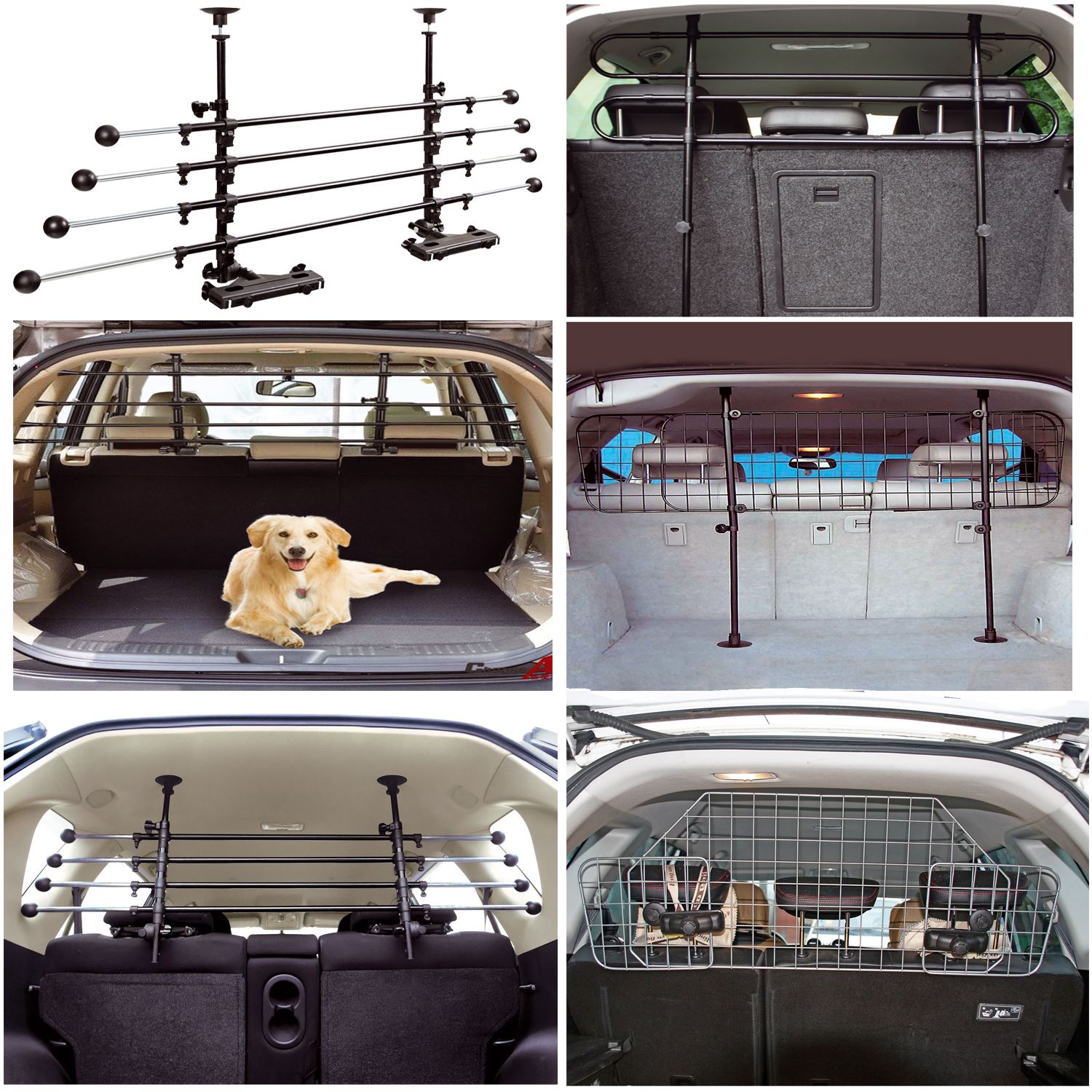 Universal Car Dog Guard Adjustable Pet Safety Barrier Headrest Travel Fence Mesh
