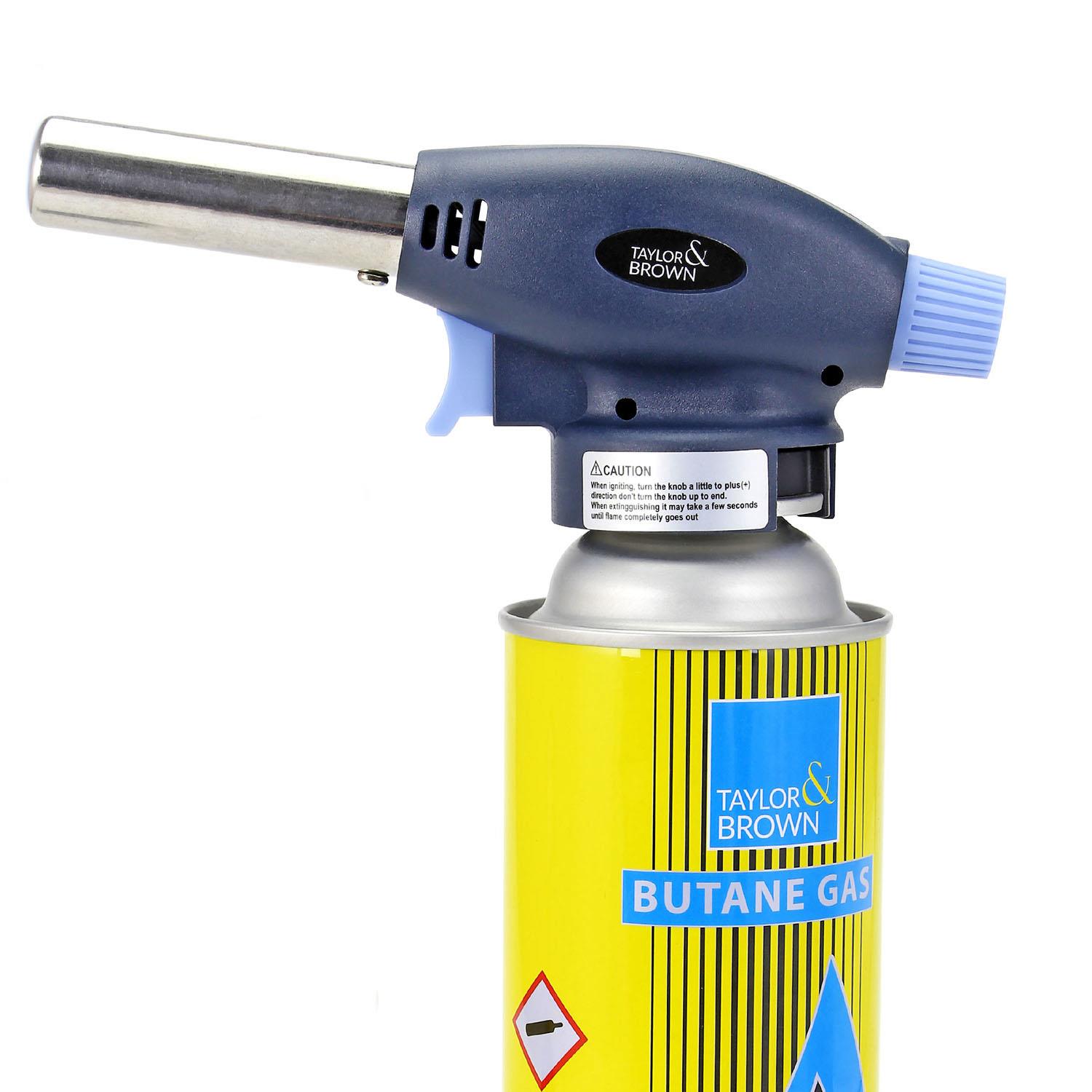 Butane Gas Blow Torch Burner Flamethrower Camping Welding BBQ Tool Auto Ignition