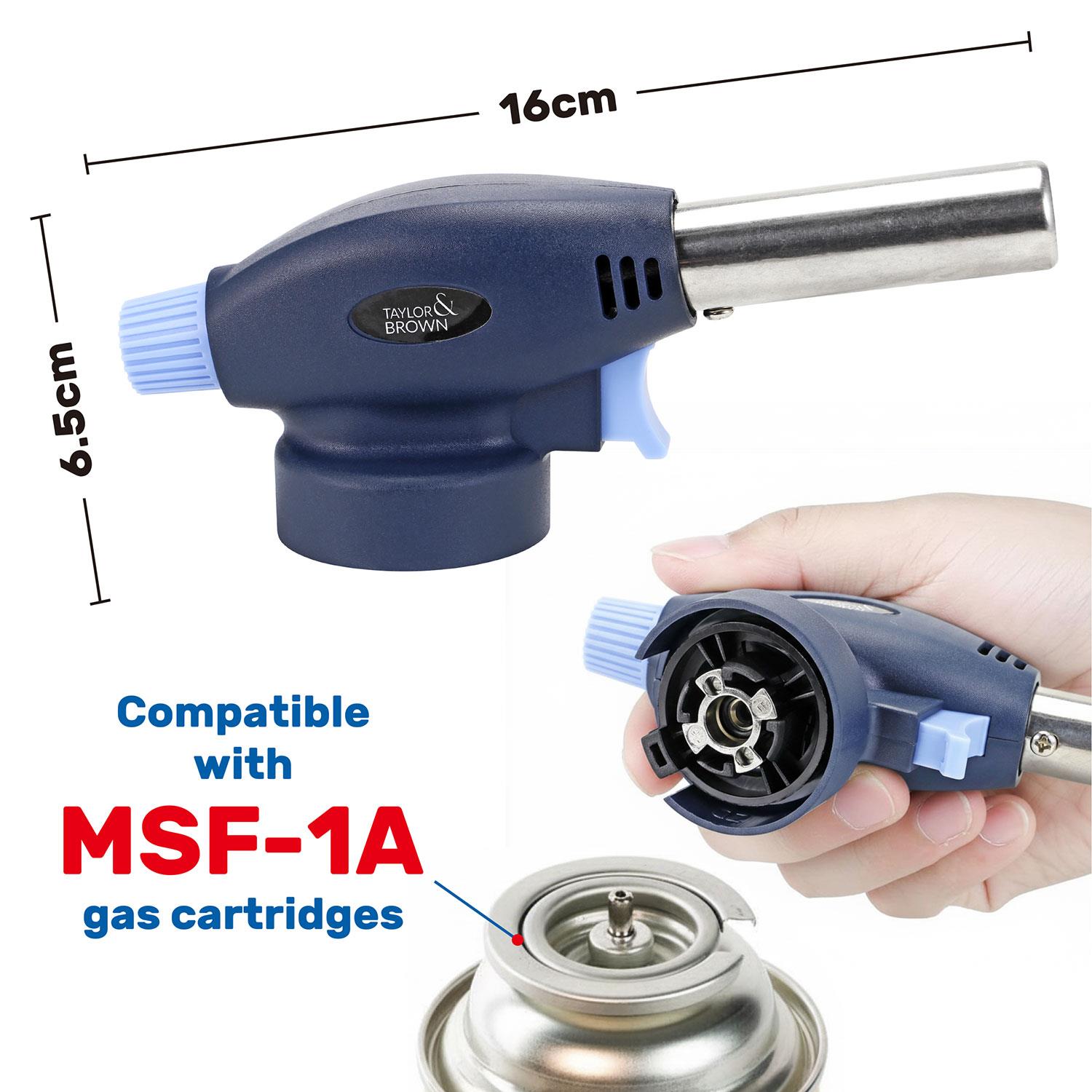 Butane Gas Blow Torch Burner Flamethrower Camping Welding BBQ Tool Auto Ignition