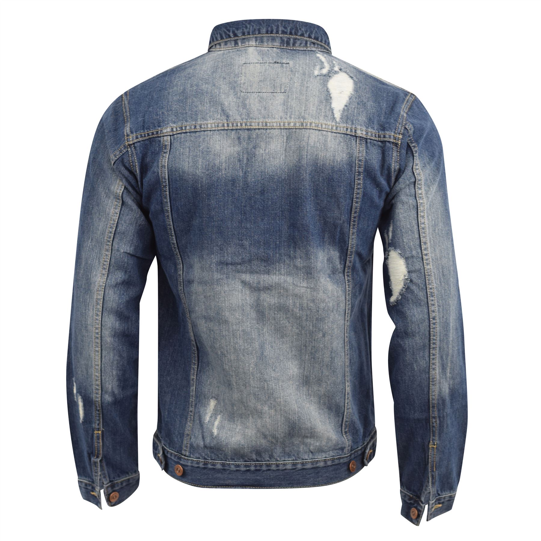 Mens Jacket Loyalty & Faith Ripped Distressed Classic Western Denim