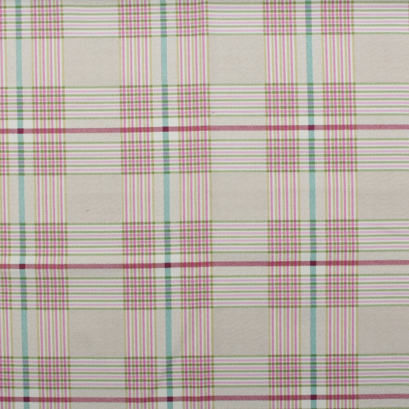WATERCOLOUR FLORAL TARTAN CHECK LINEN COTTON PANAMA CURTAIN UPHOLSTERY FABRIC