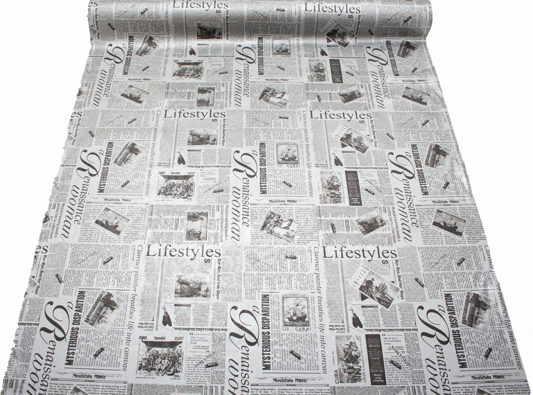 Купить Ткань С Принтом Газета