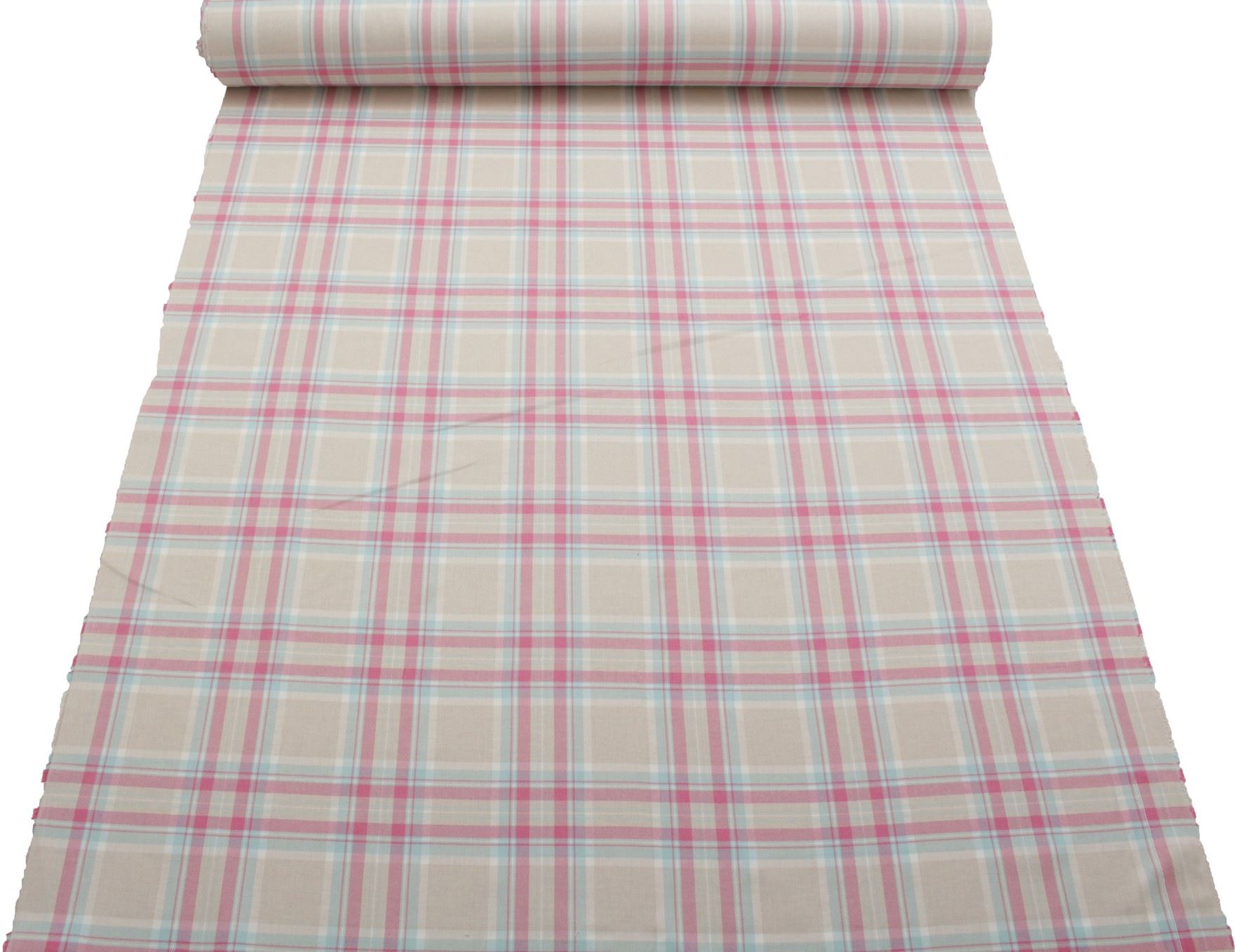 100 Cotton Tartan Check Pastel Plaid Faux Wool Sofa Curtain