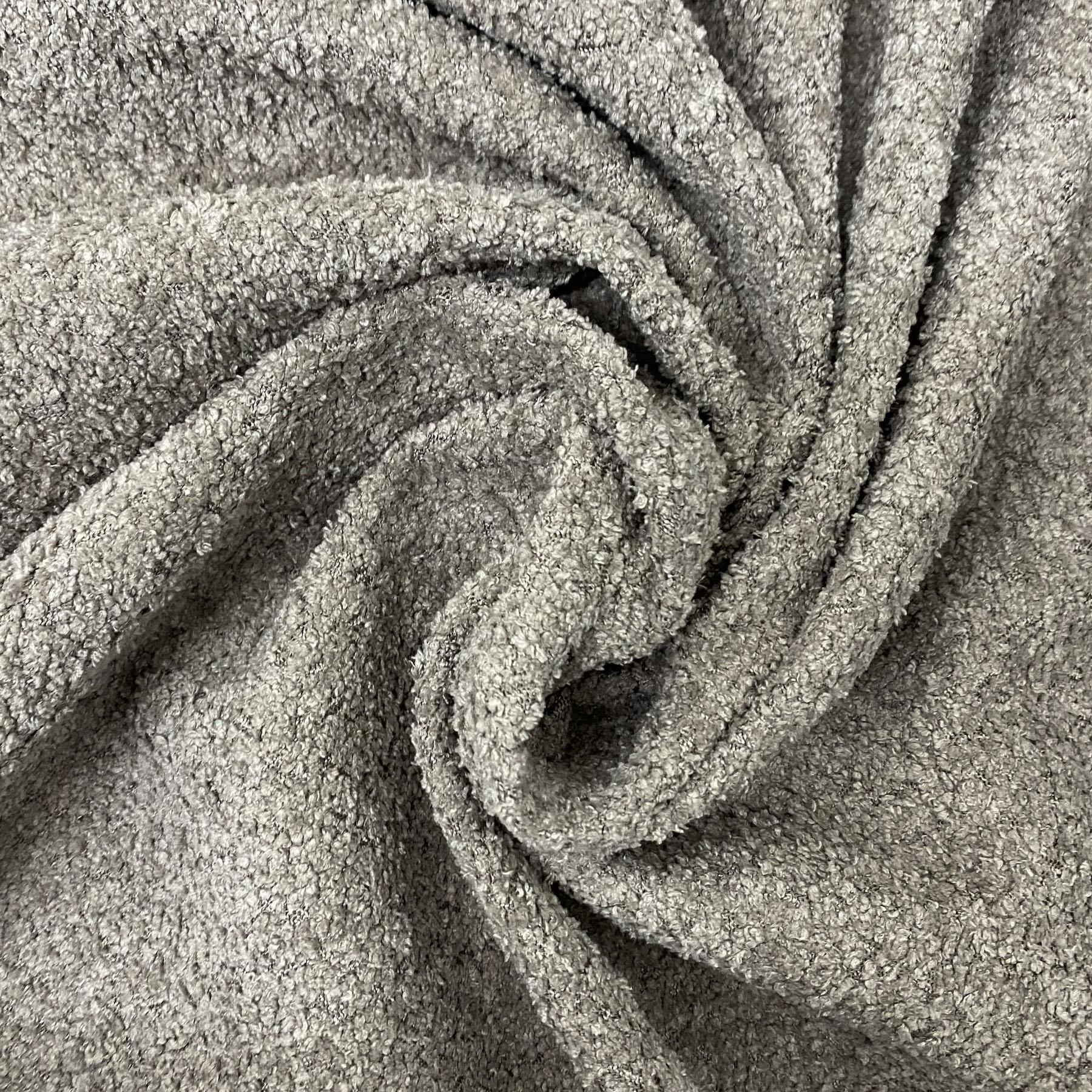Soft Teddy Boucle Slubbed Curled Sherpa Fire Retardant Nubby Upholstery Fabric - Picture 59 of 59