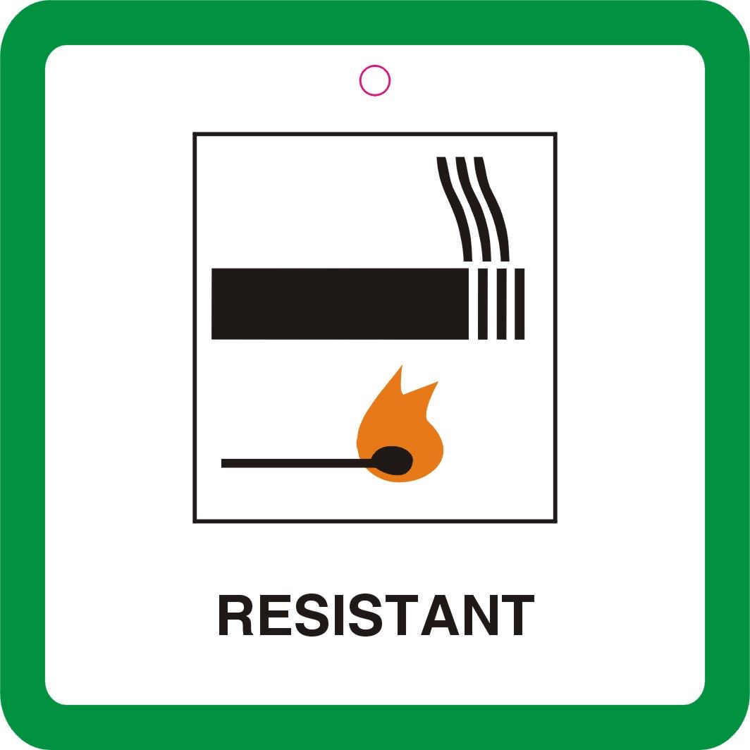 FIRE RETARDANT LABEL FURNITURE UPHOLSTERY FLAME RESISTANT SWING TICKET