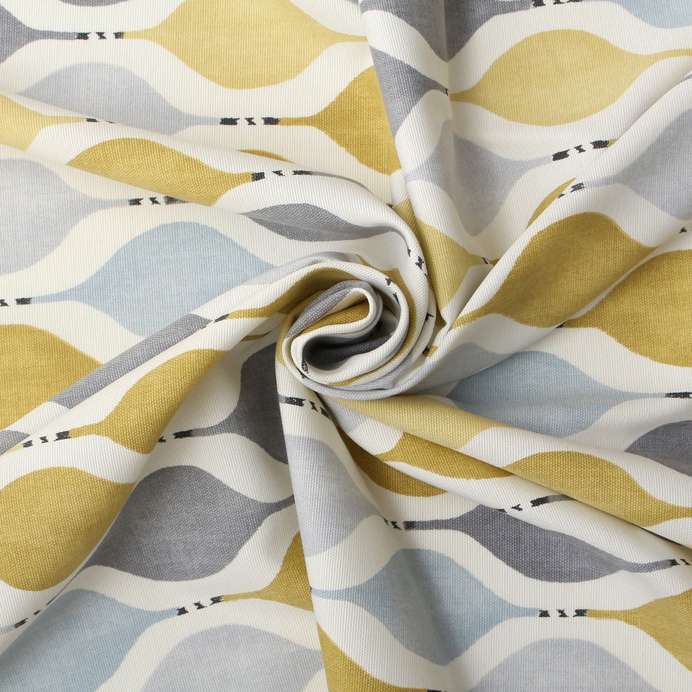 Hour Glass Retro Cotton Panama Print Curtain Blinds Cushion Upholstery