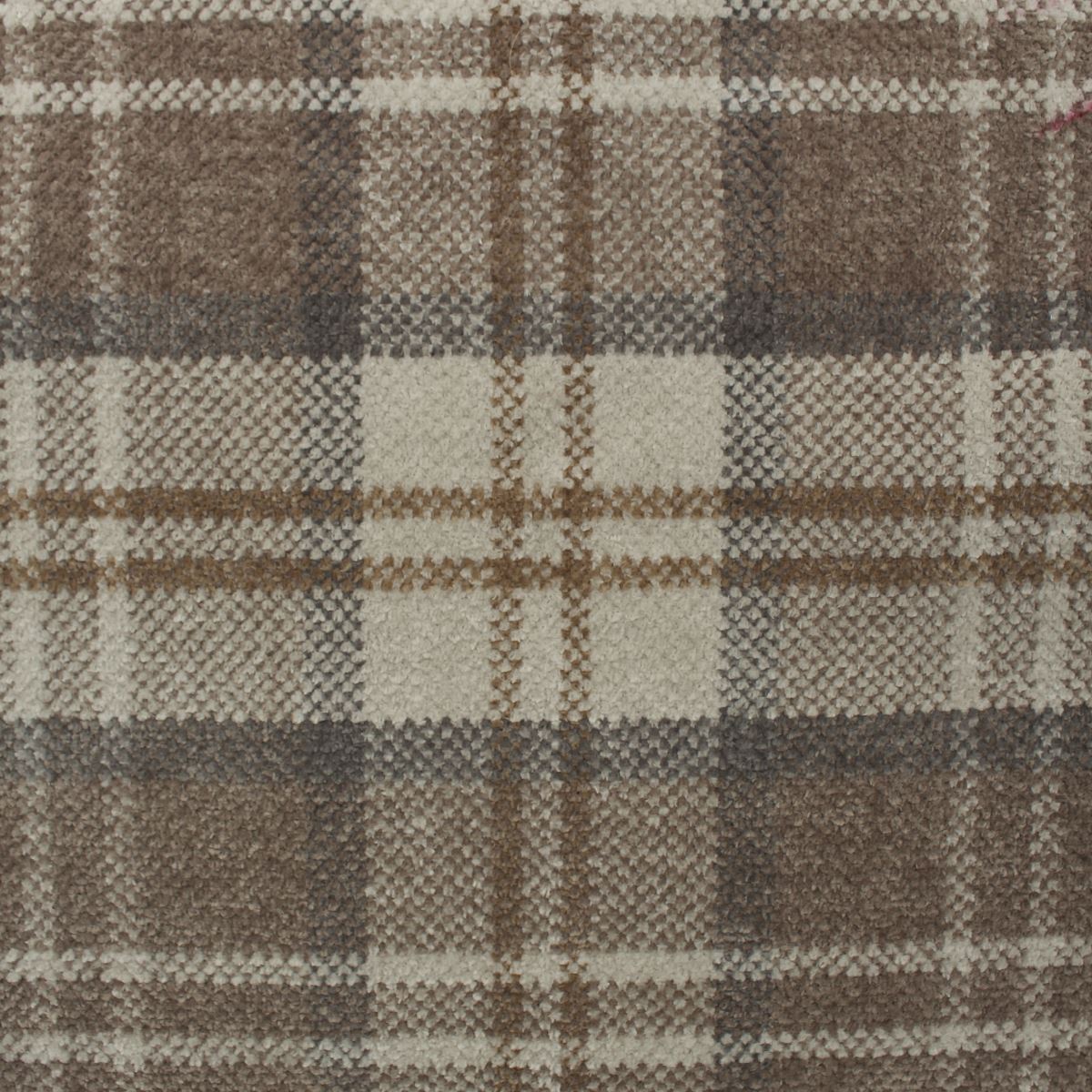 Heavy Weight Plaid Chenille Check Tartan Thick Strong Upholstery Fabric