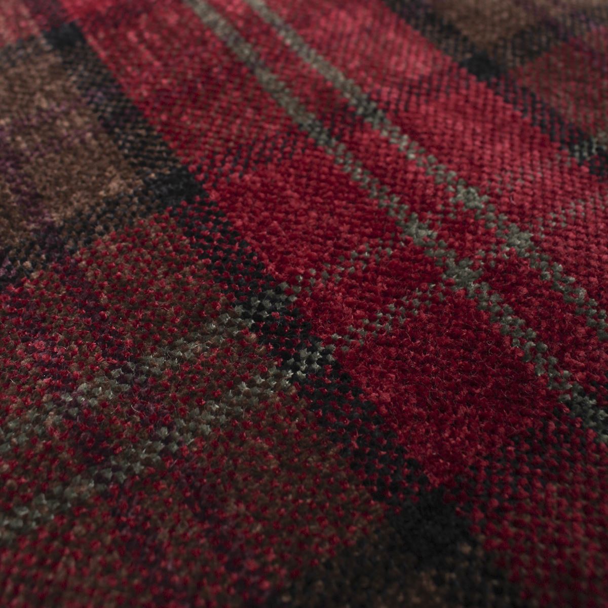 Heavy Weight Check Tartan Plaid Chenille Thick Strong Upholstery Fabric - Picture 17 of 26
