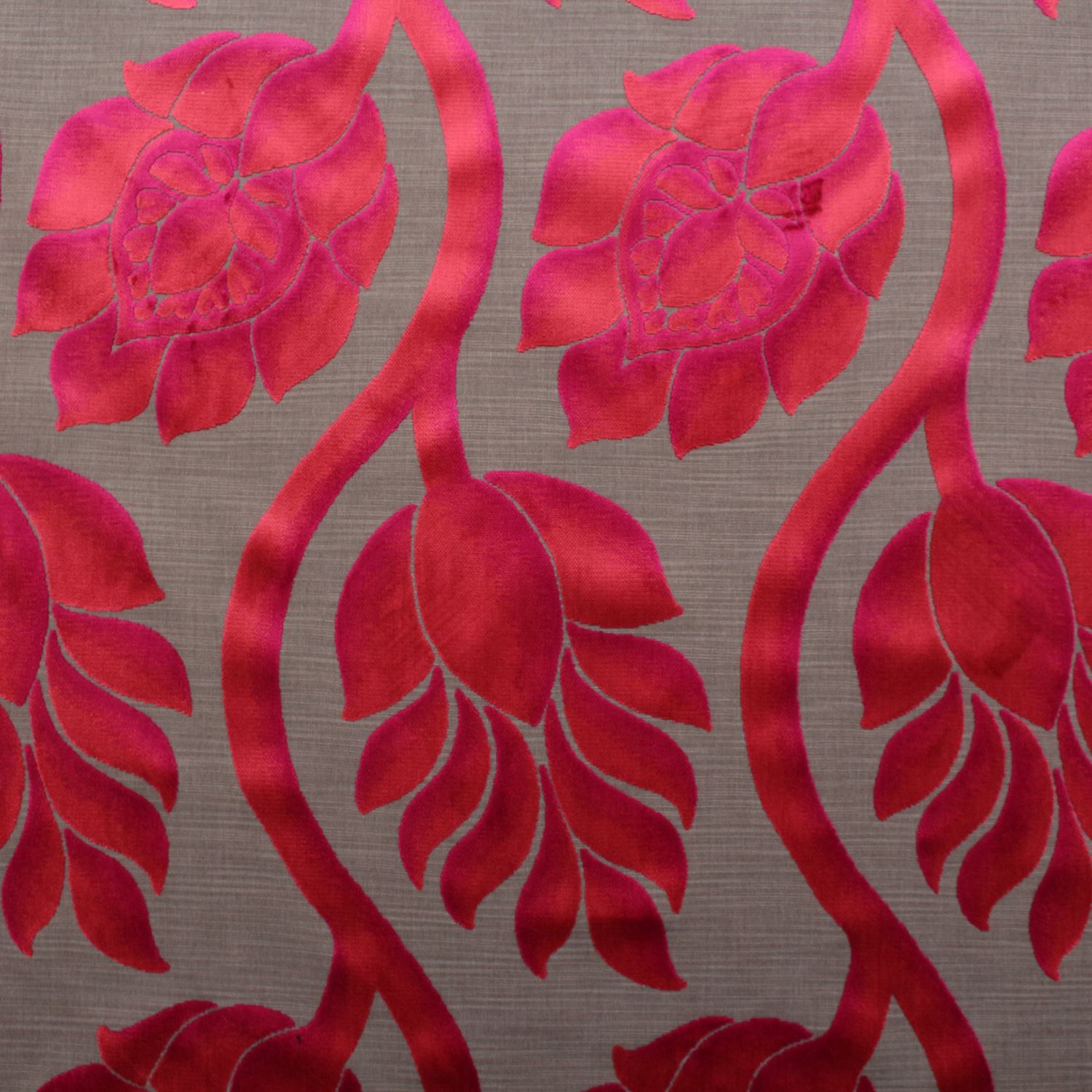 TWO TONE MULTI COLOURED RAISED LARGE FLORAL CUT VELVET UPHOLSTERY