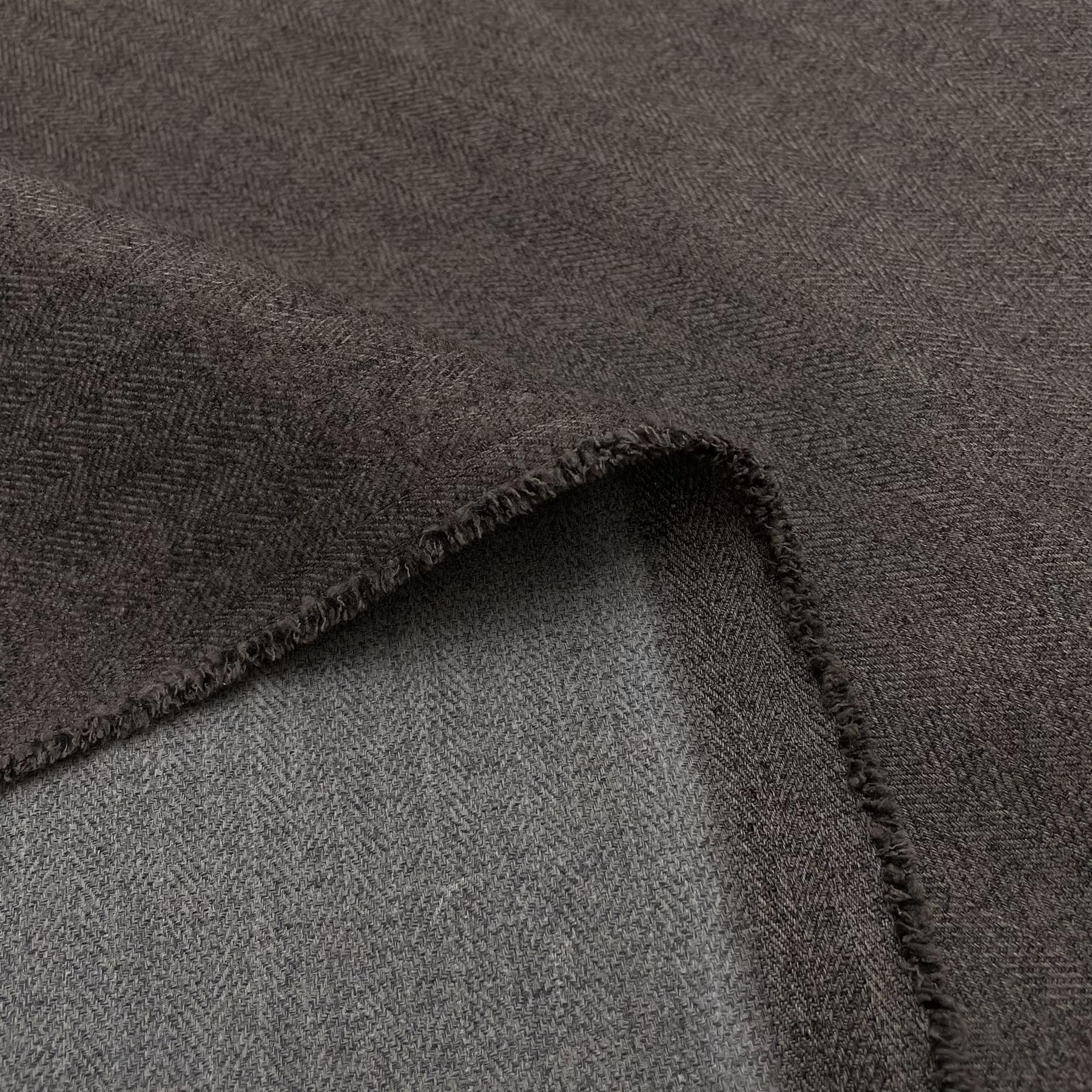 Fire Retardant Rustic Tweed Faux Wool Look Chevron Woven Upholstery Fabric - Picture 11 of 57