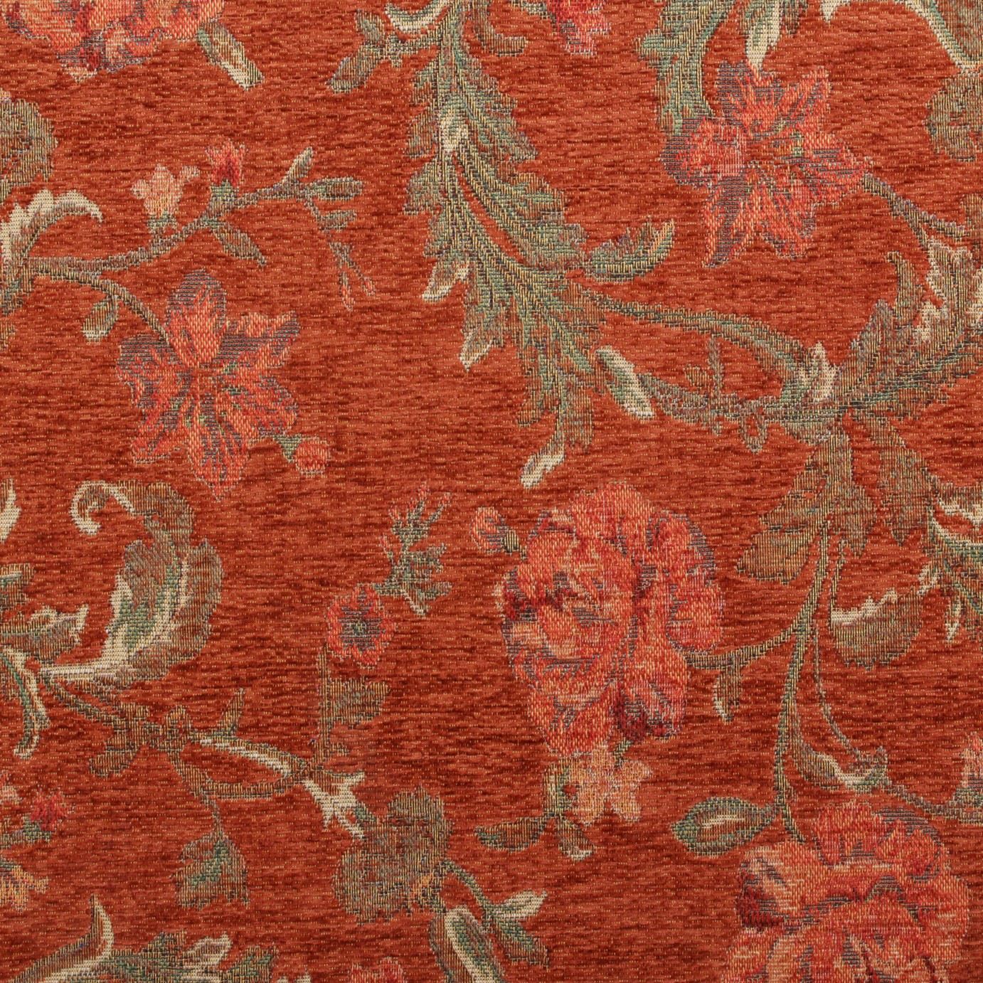 FLORAL DISTRESSED VINTAGE TRADITIONAL TAPESTRY CURTAIN CUSHION