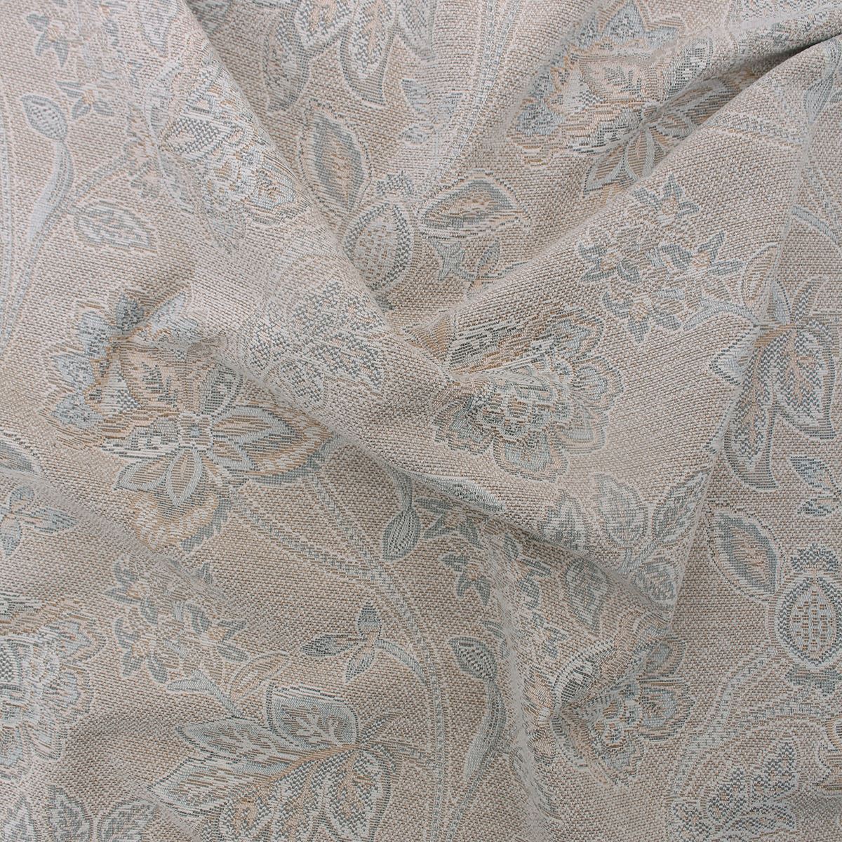 Mavis Floral Pastel Chevron Herringbone Tapestry Pale Upholstery Fabric