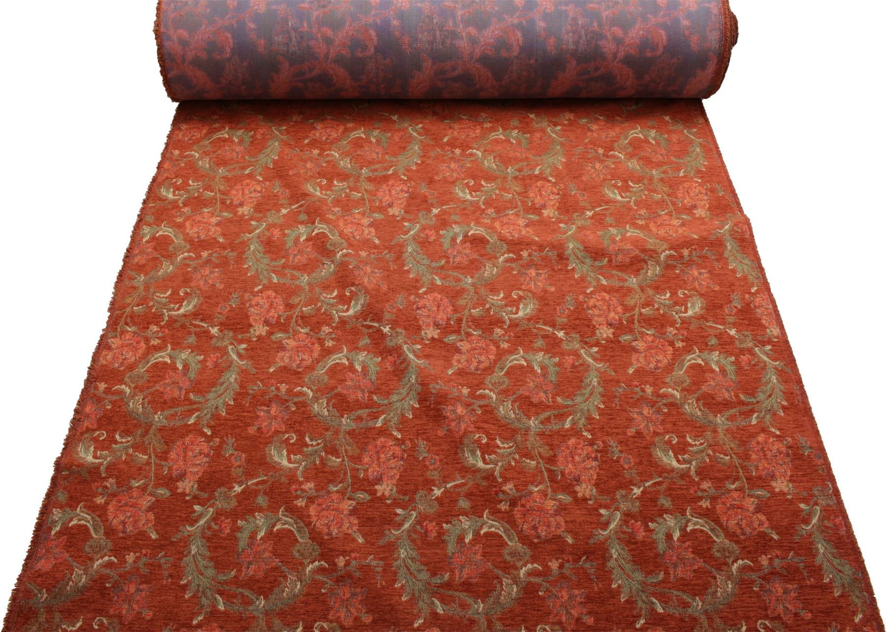 FLORAL DISTRESSED VINTAGE TRADITIONAL TAPESTRY CURTAIN CUSHION