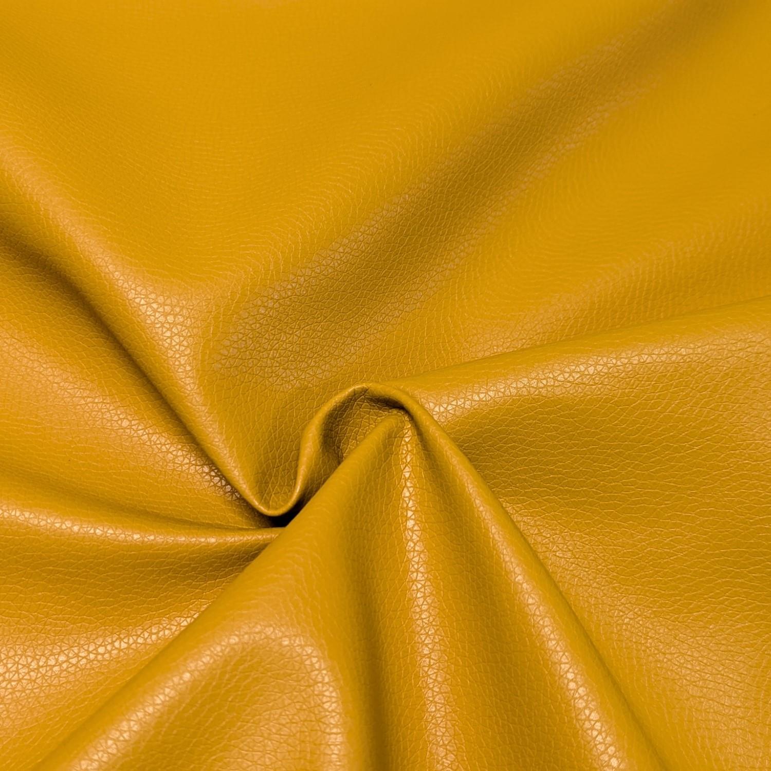 Amarillo Super Soft Faux Leather Fabric 430gsm PU Upholstery - Picture 26 of 50