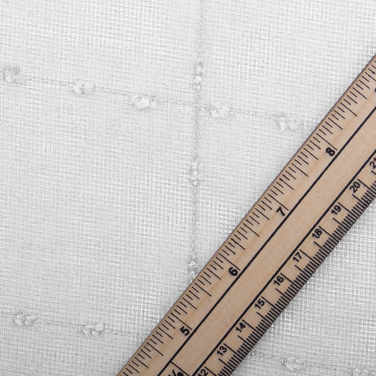 Embroidered Square Check Curtain Netting Voile Kitchen Mesh Window Fabric - Picture 37 of 38