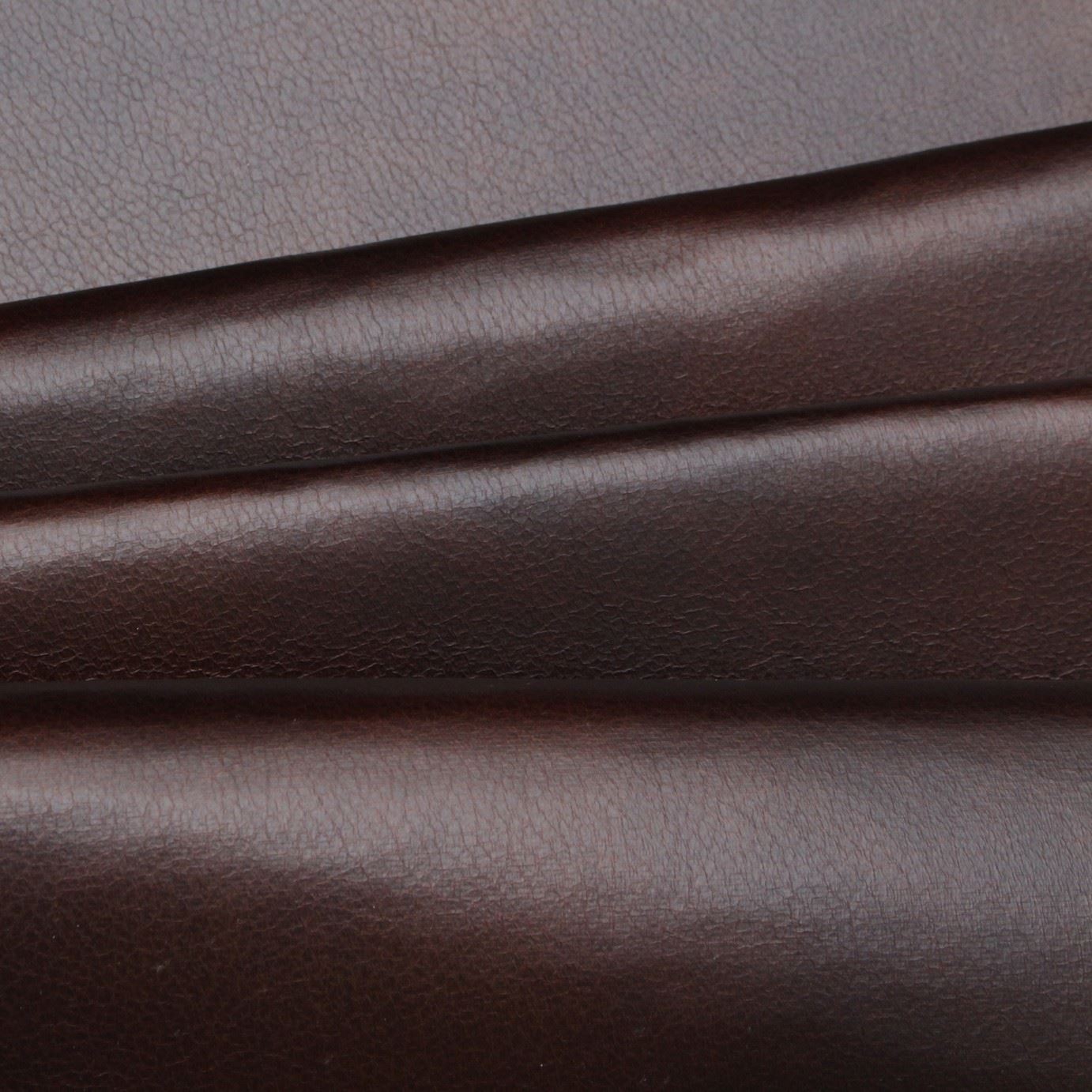 DISTRESSED ANTIQUE AGED BROWN FIRE RETARDANT FAUX LEATHER UPHOLSTERY FABRIC