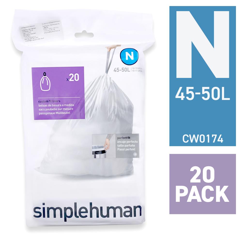 45 litre bin liners
