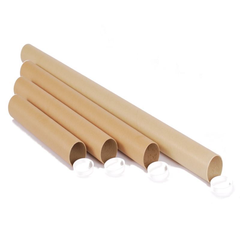 Strong Cardboard Postal Tubes + Plastic End Caps ALL SIZES A0 A1 A2 A3 A4 PIP eBay