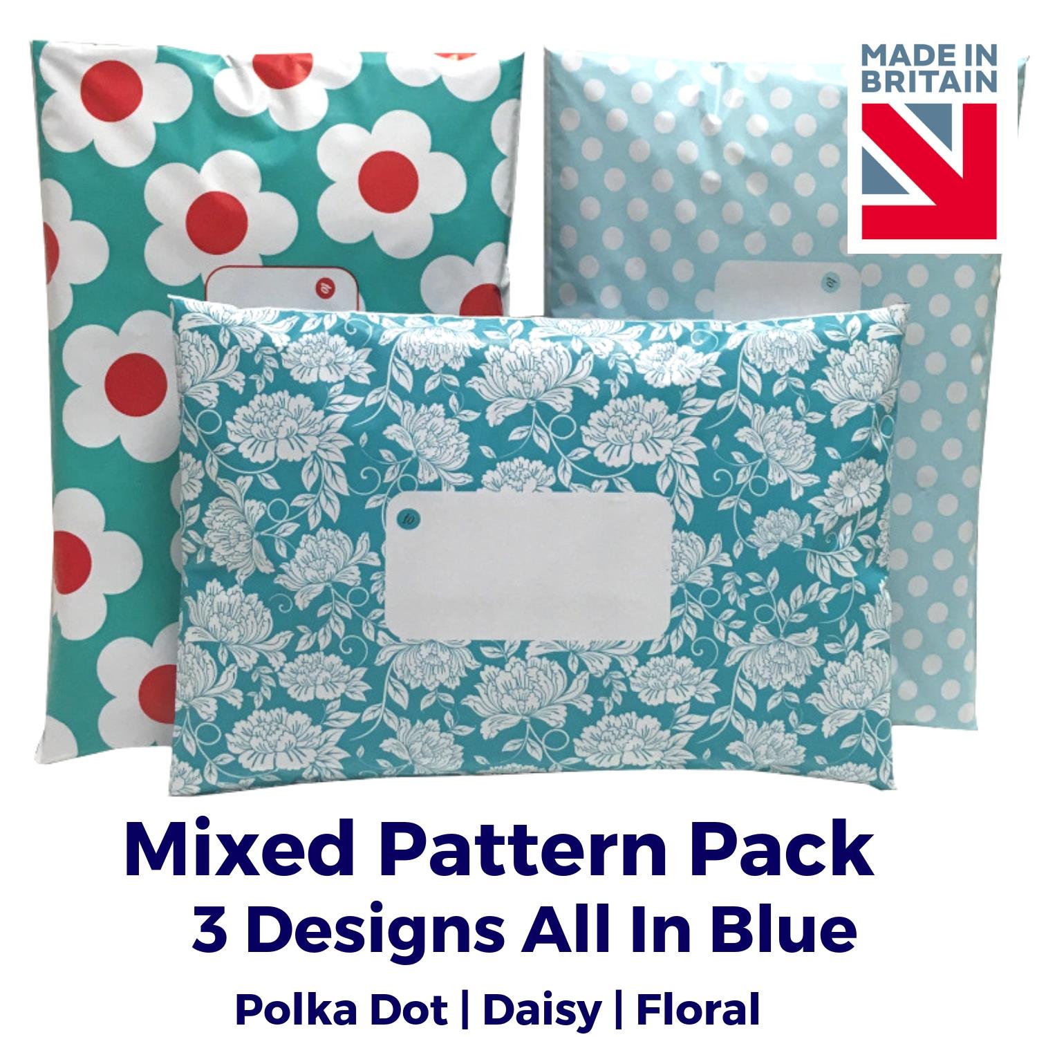 Polka Dot Tissue Paper /& Mailing Bag Mix Pack Polythene Post Gift Wrapping Kit