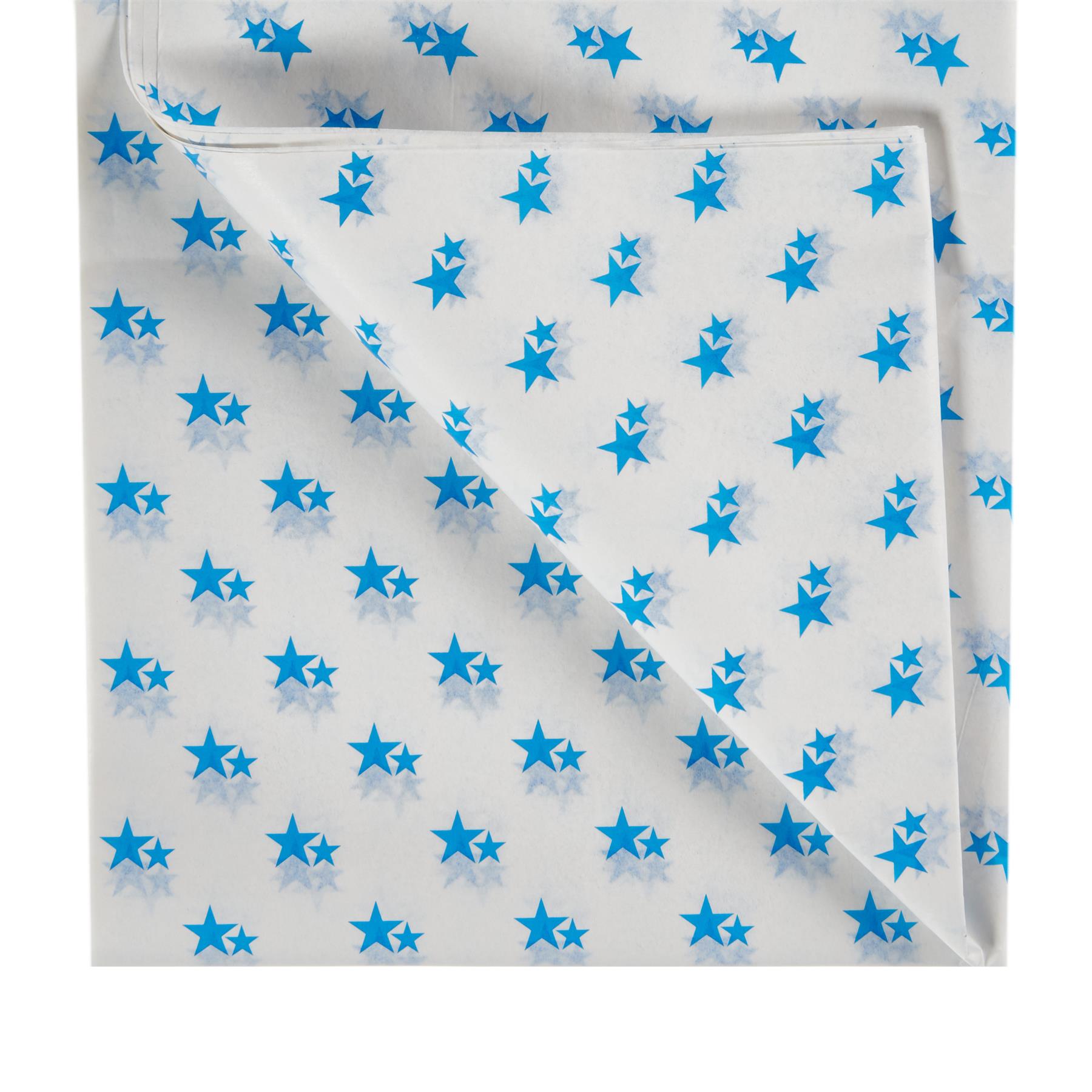 Blue Tissue Paper Sheets - Large Acid Free 50x75 Plain & Printed Polka Dot
