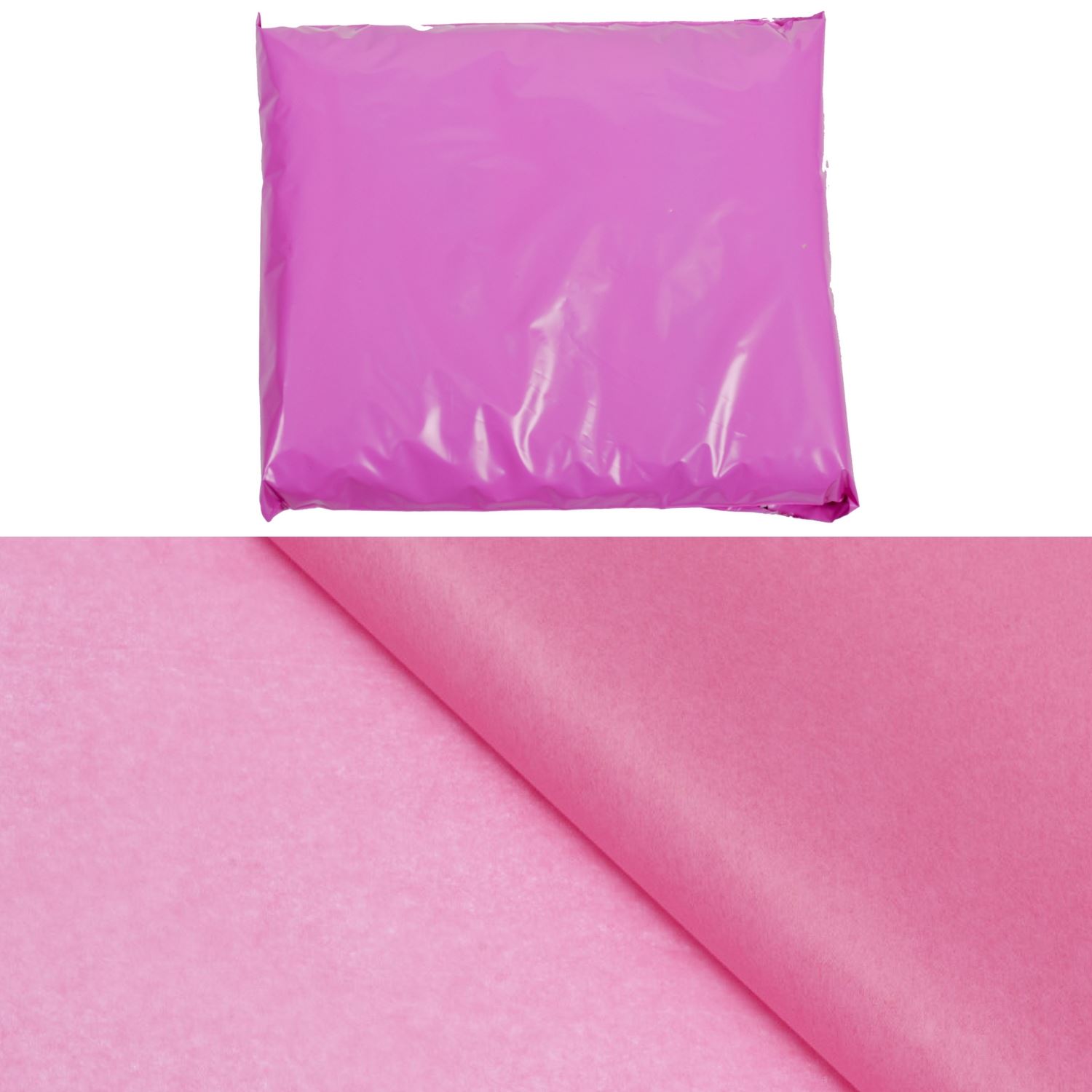 Coloured Tissue Paper & Mailing Bag Mix Pack Polythene Post Gift