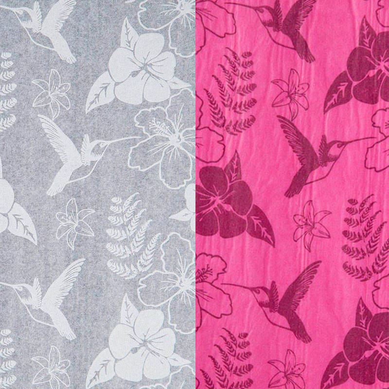 Cerise Imprimé Hummingbird papier tissu 500 mm x 750 mm
