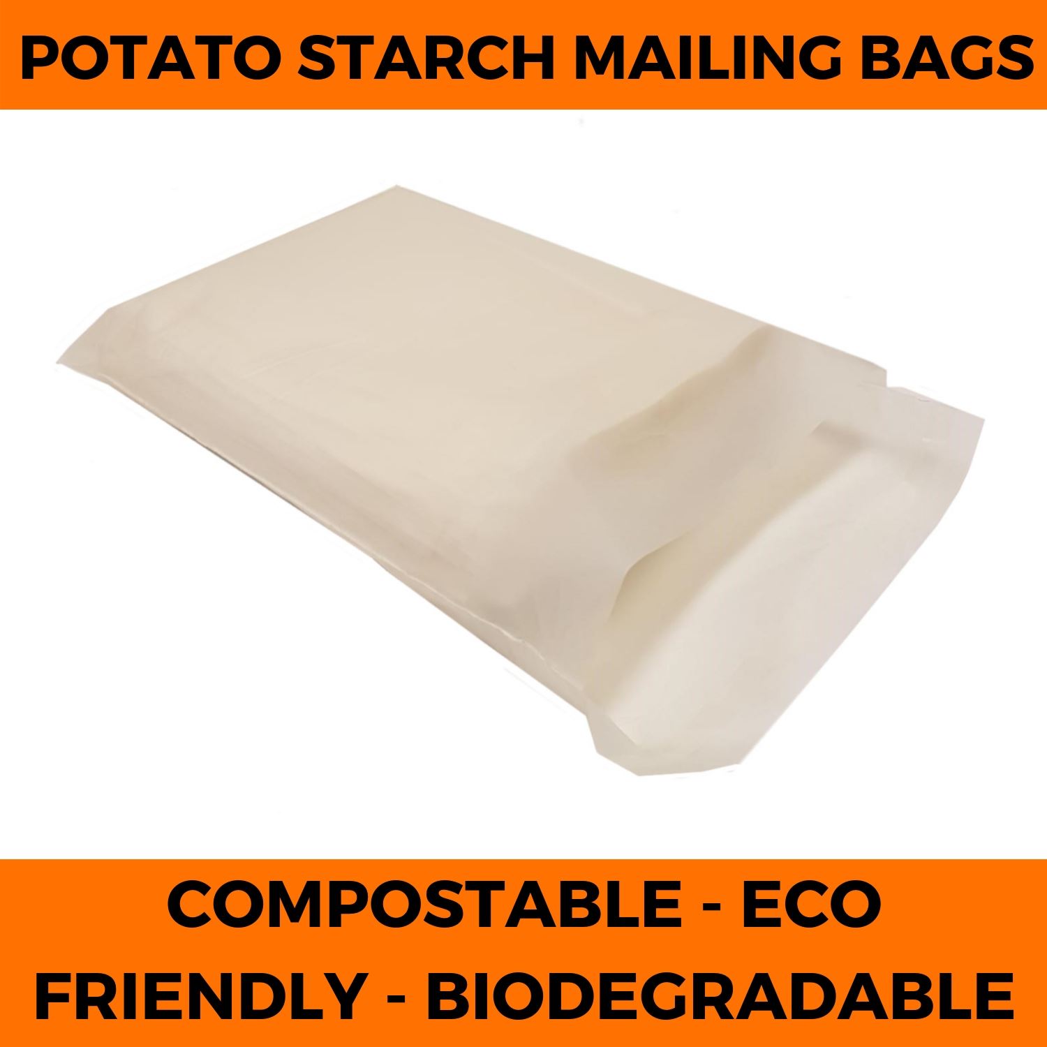 Compostable Starch Mailing Bags 100% Home Biodegradable Packing