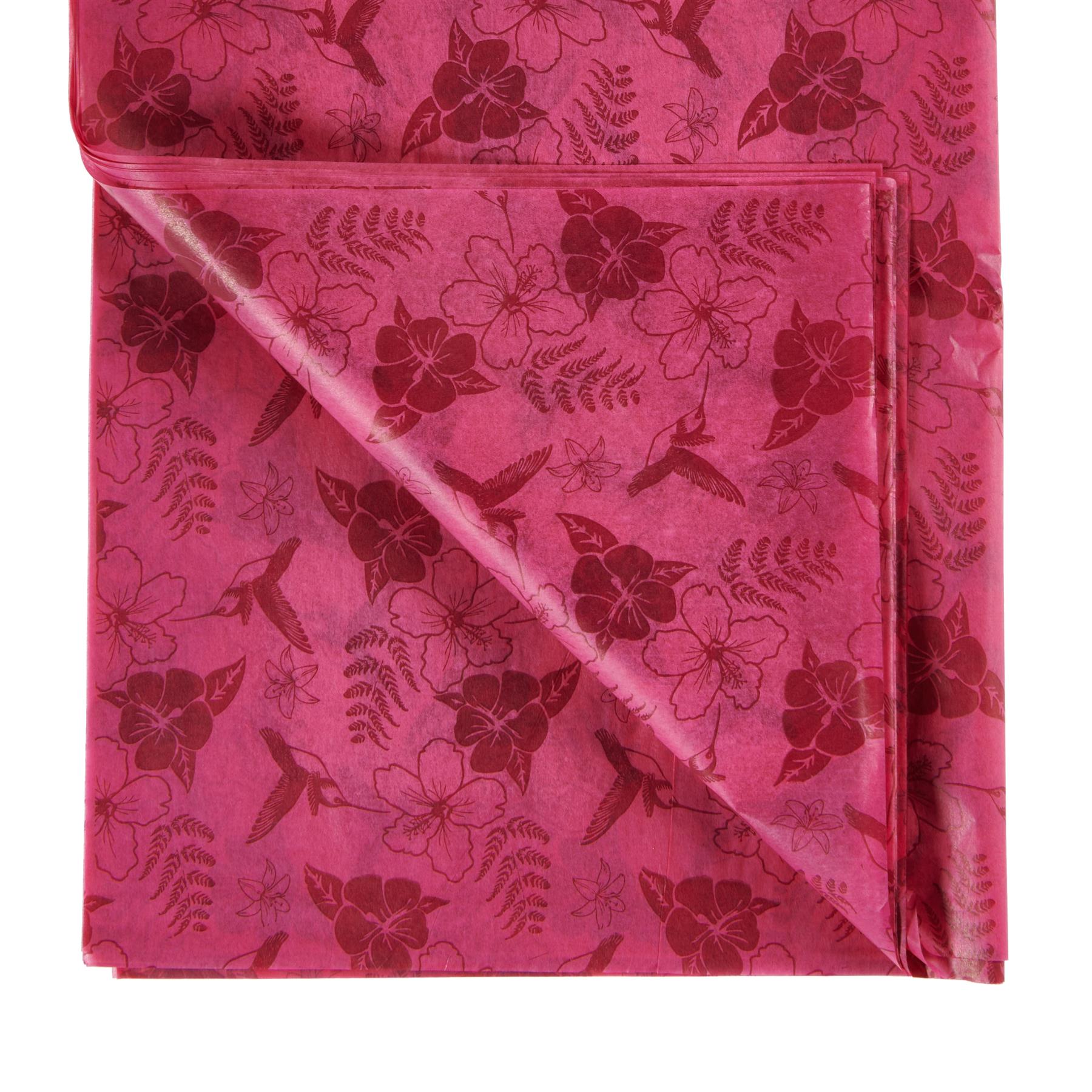 Pink Tissue Paper Sheets - Large Acid Free 50x75 Plain & Printed Polka Dot