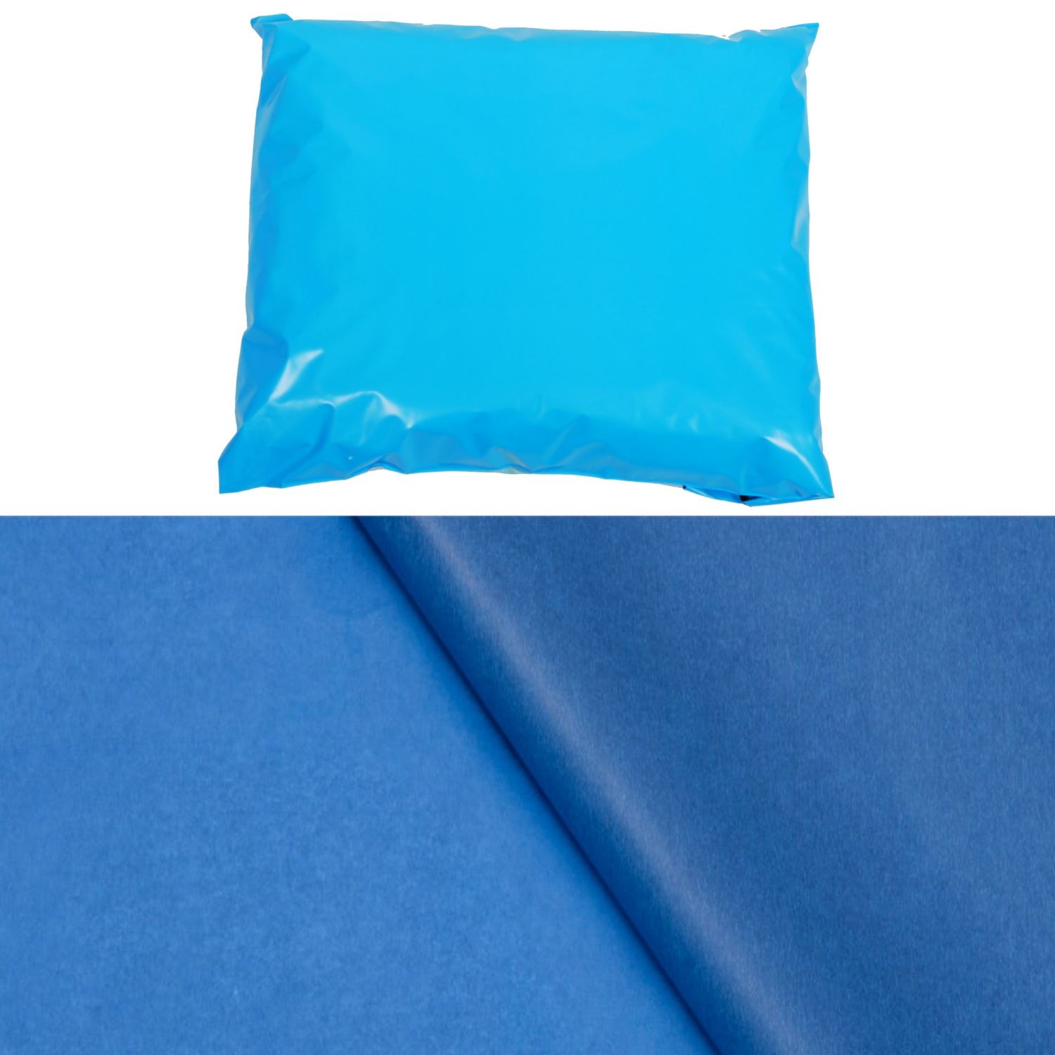 Coloured Tissue Paper & Mailing Bag Mix Pack - Polythene Post Gift Wrapping Kit - Picture 3 of 9