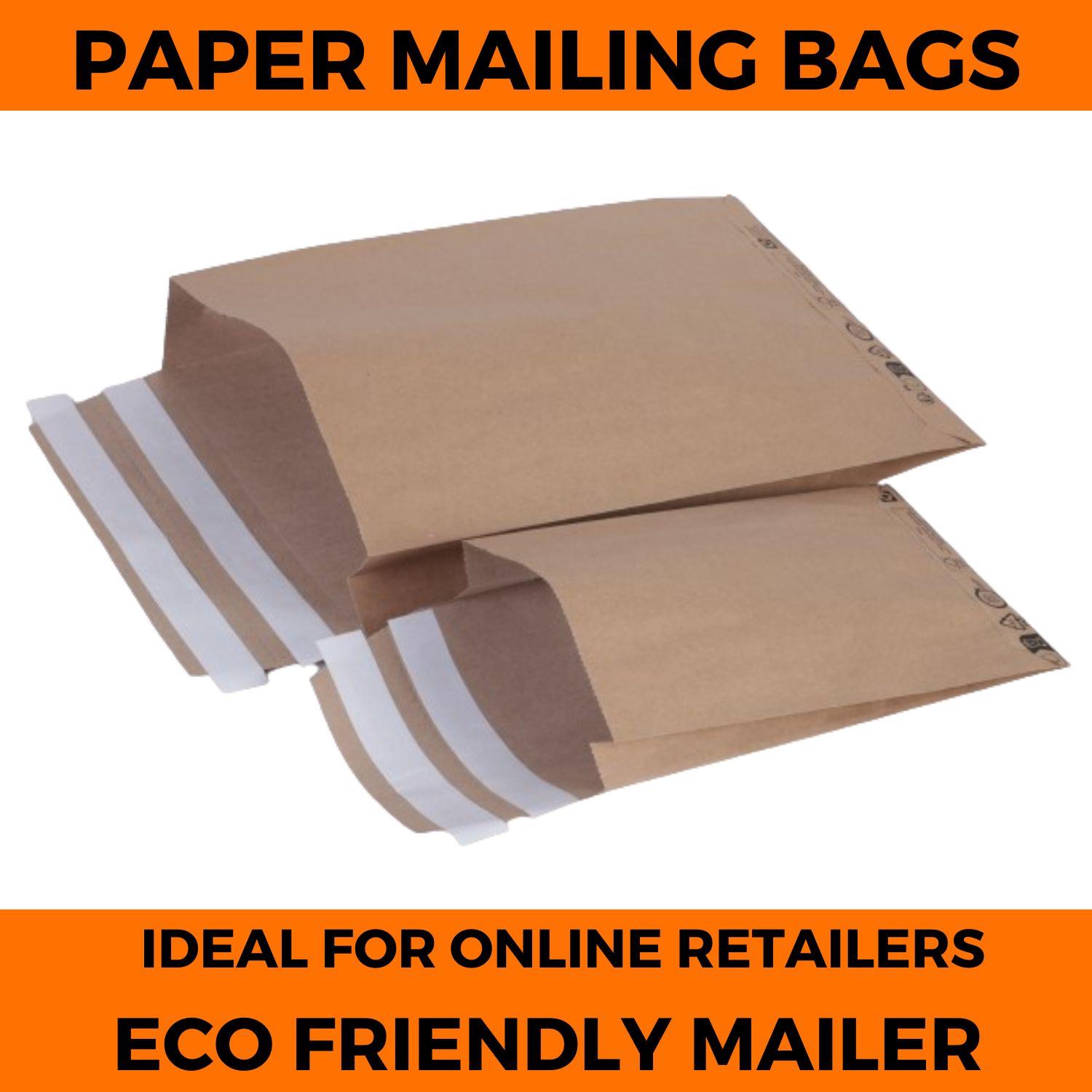 Ecommerce Paper Mailing Bags - Eco-Friendly Brown Postal Kraft Shipping Mailer 